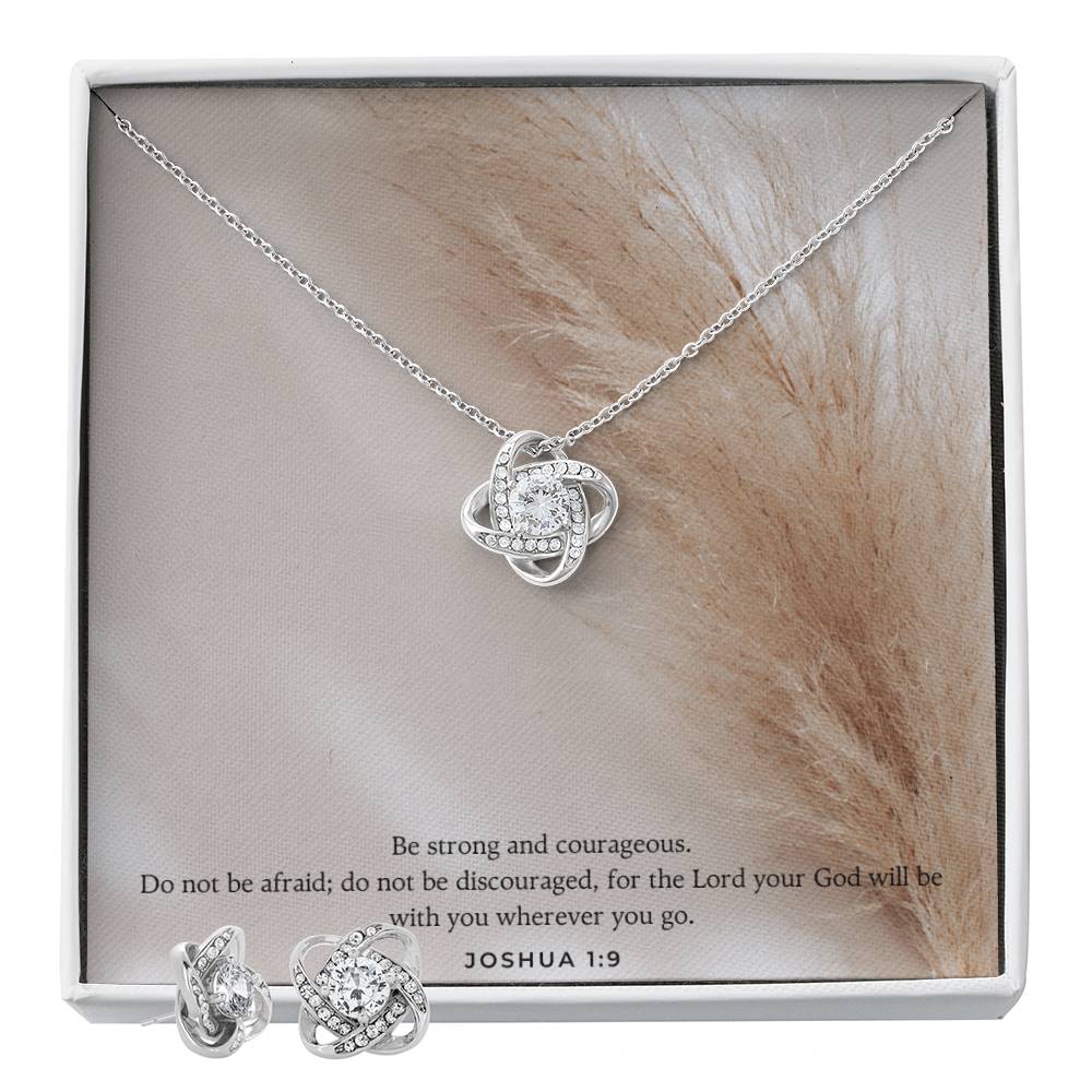 Love knot earring and necklace set