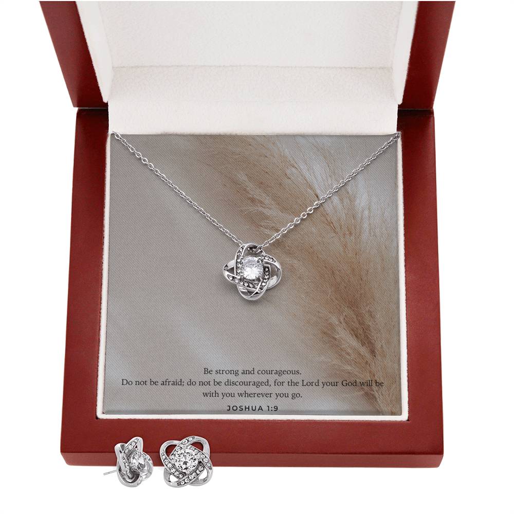 Love knot earring and necklace set