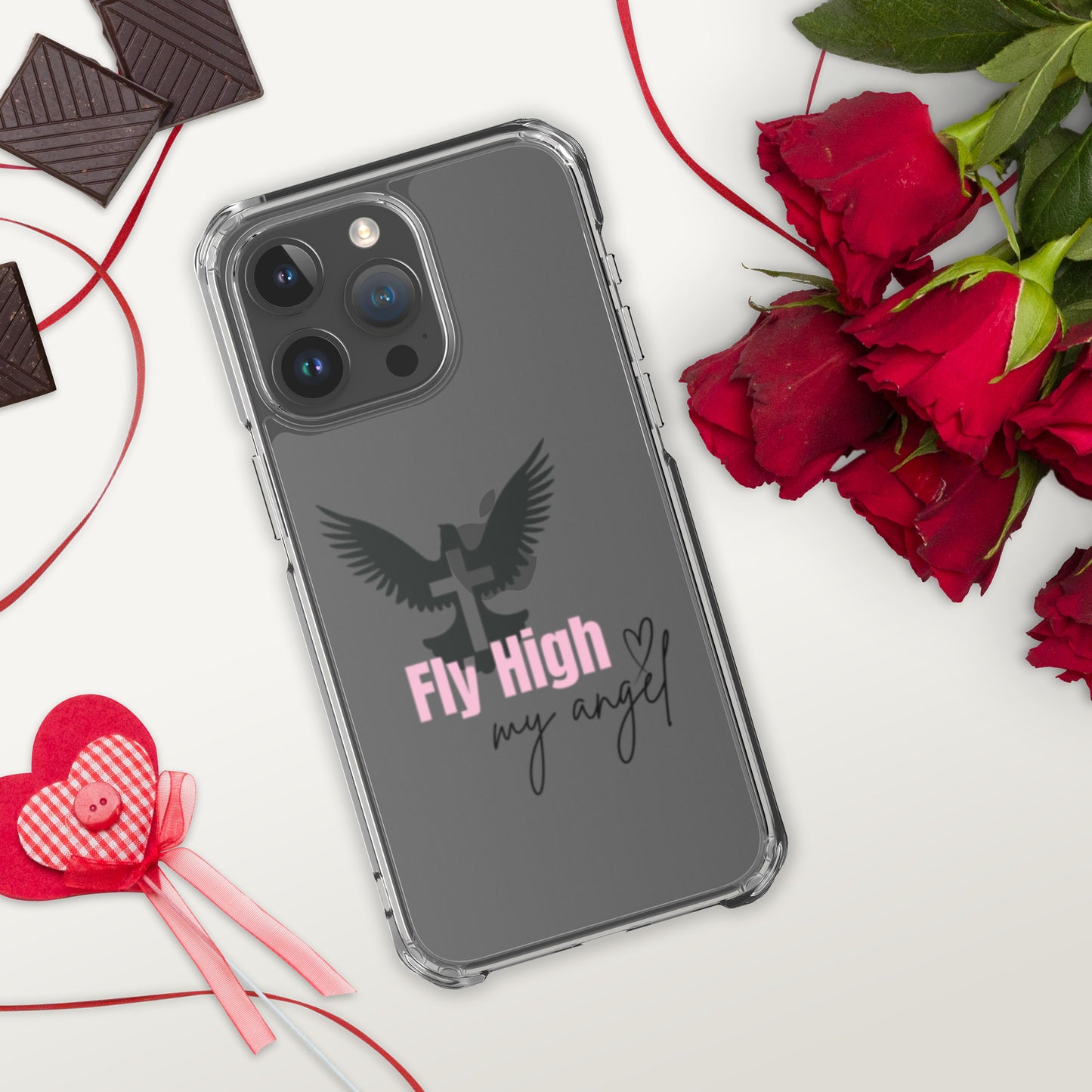 Fly High My Angel Clear Case for iPhone® - Pink