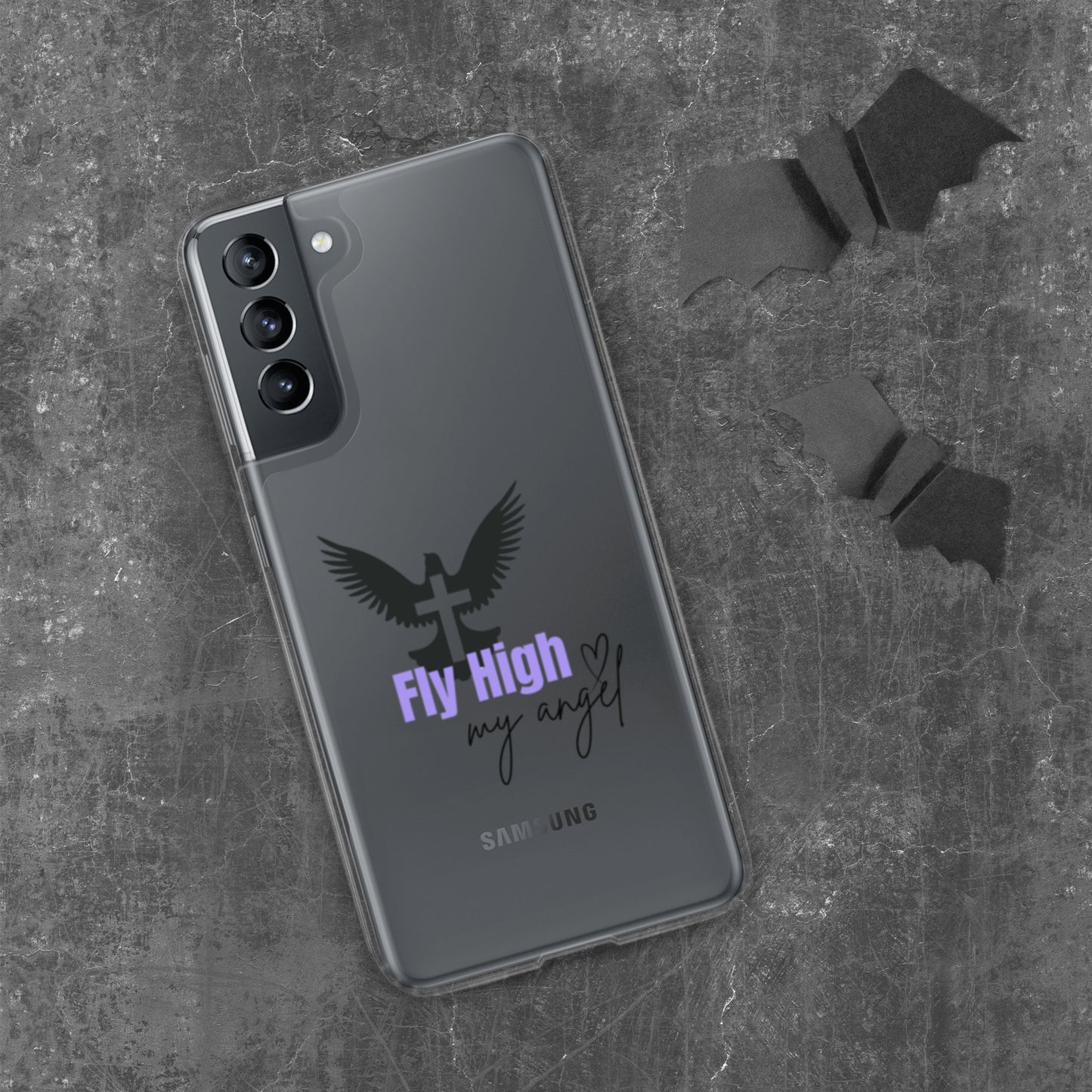 Fly High My Angel Clear Case for Samsung® - Purple