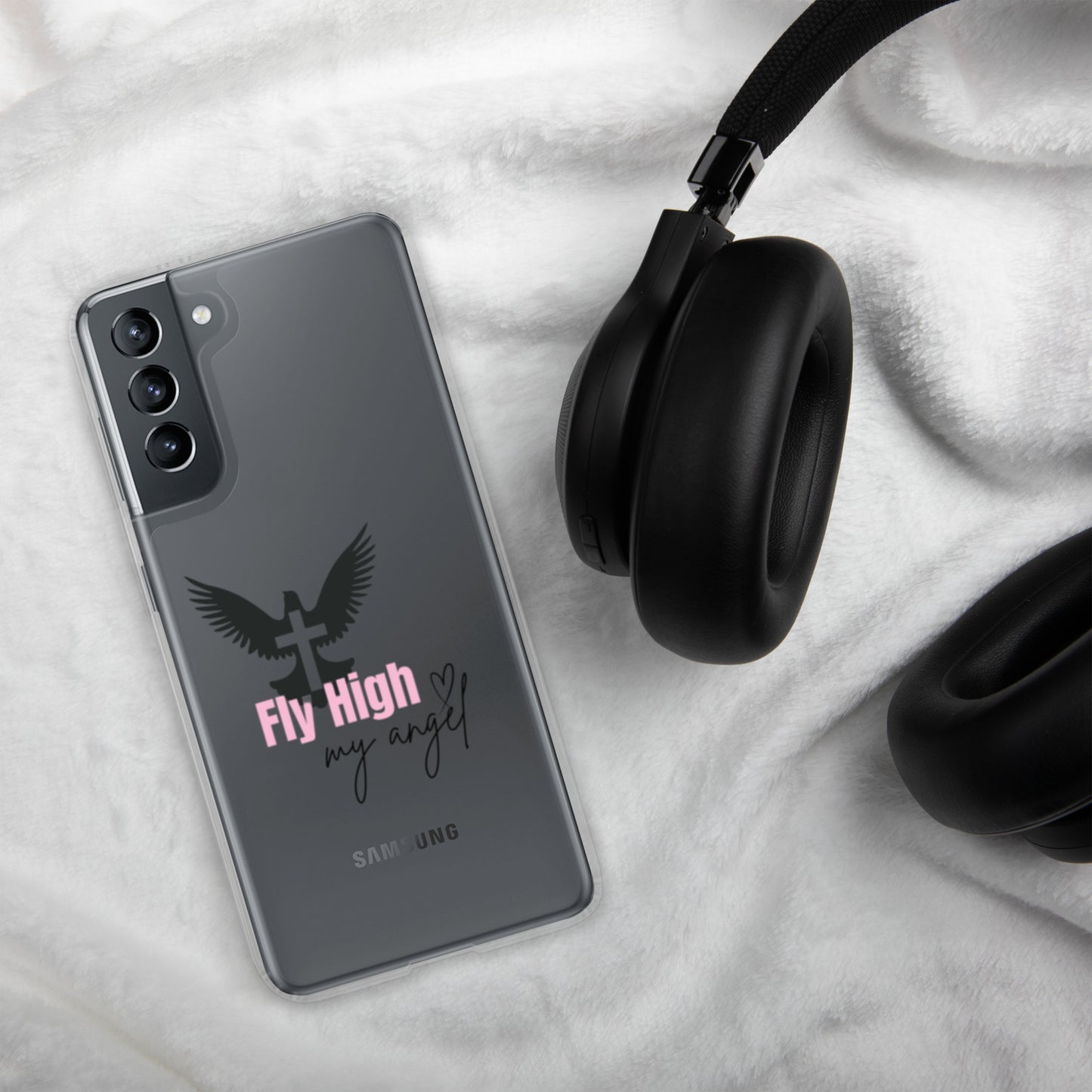 Fly High My Angel Clear Case for Samsung® - Pink