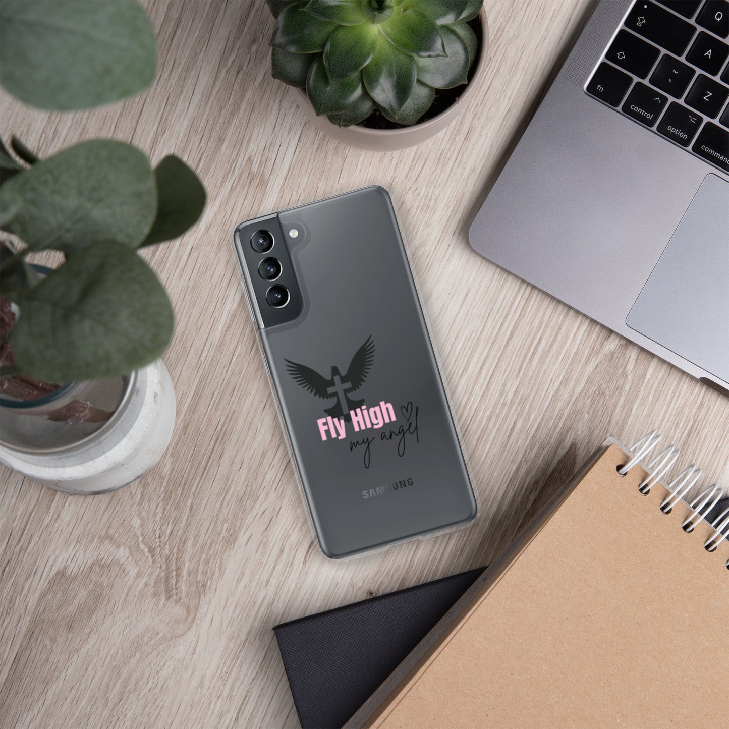 Fly High My Angel Clear Case for Samsung® - Pink
