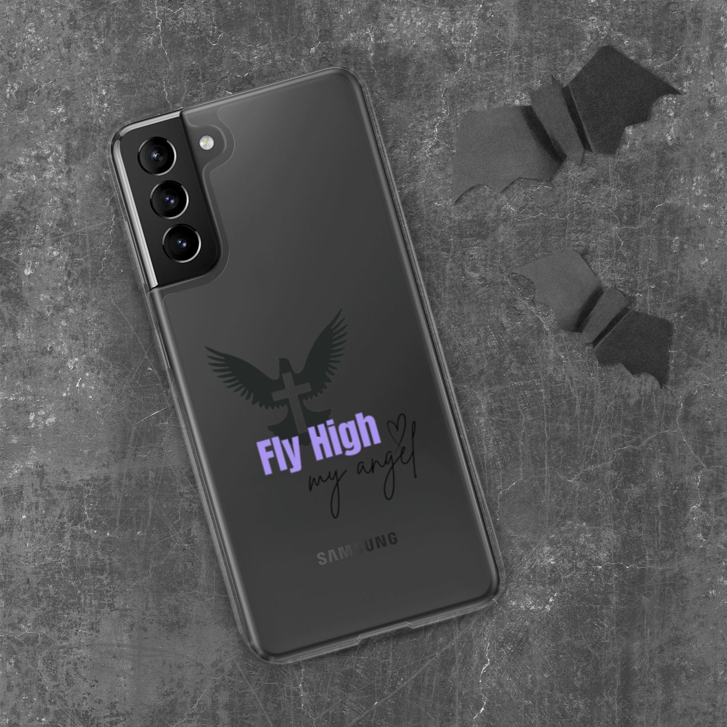 Fly High My Angel Clear Case for Samsung® - Purple