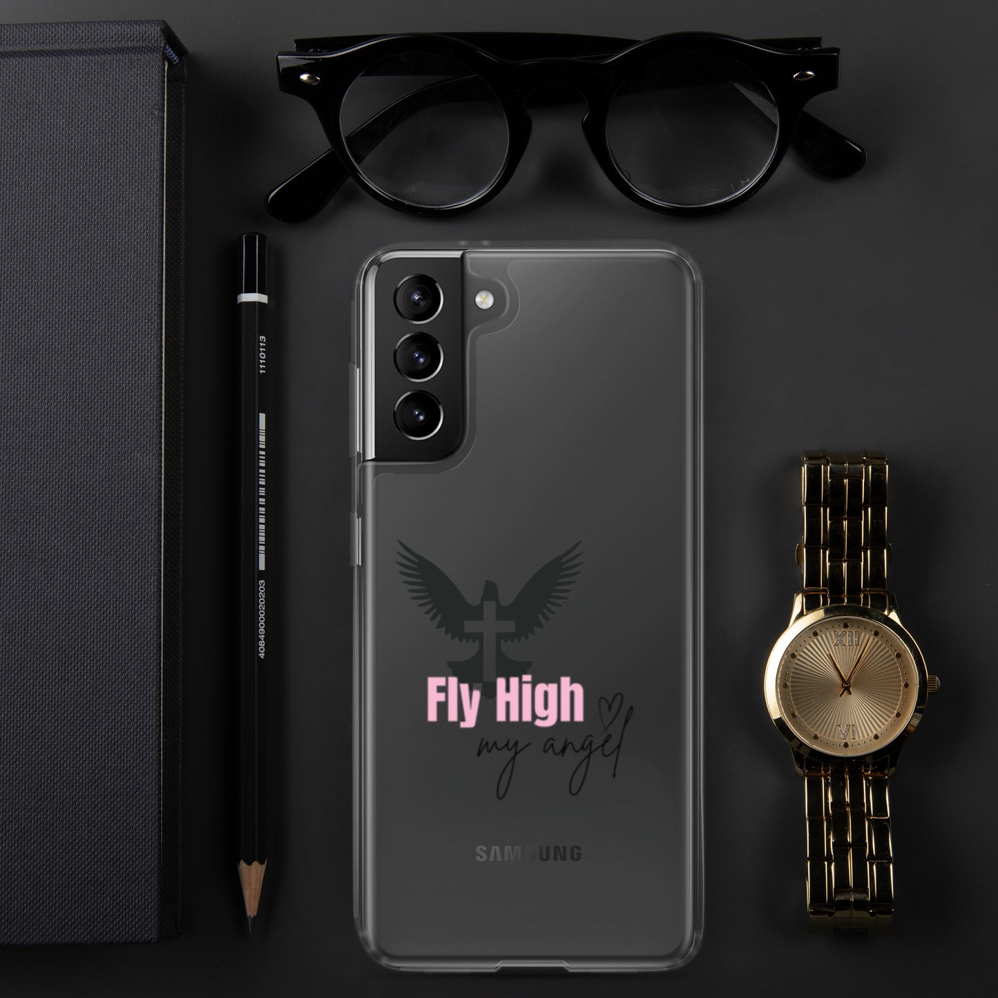 Fly High My Angel Clear Case for Samsung® - Pink