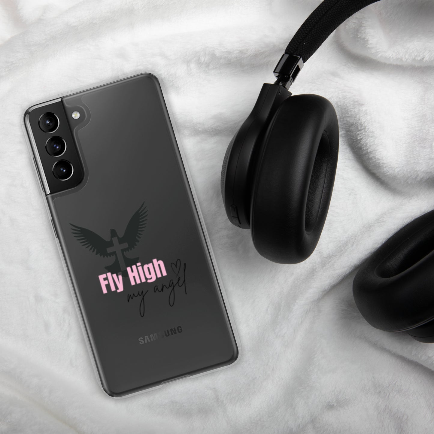 Fly High My Angel Clear Case for Samsung® - Pink