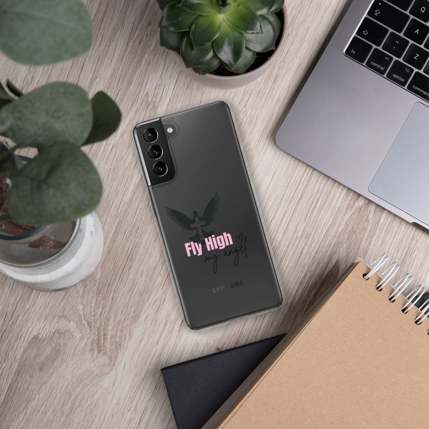 Fly High My Angel Clear Case for Samsung® - Pink