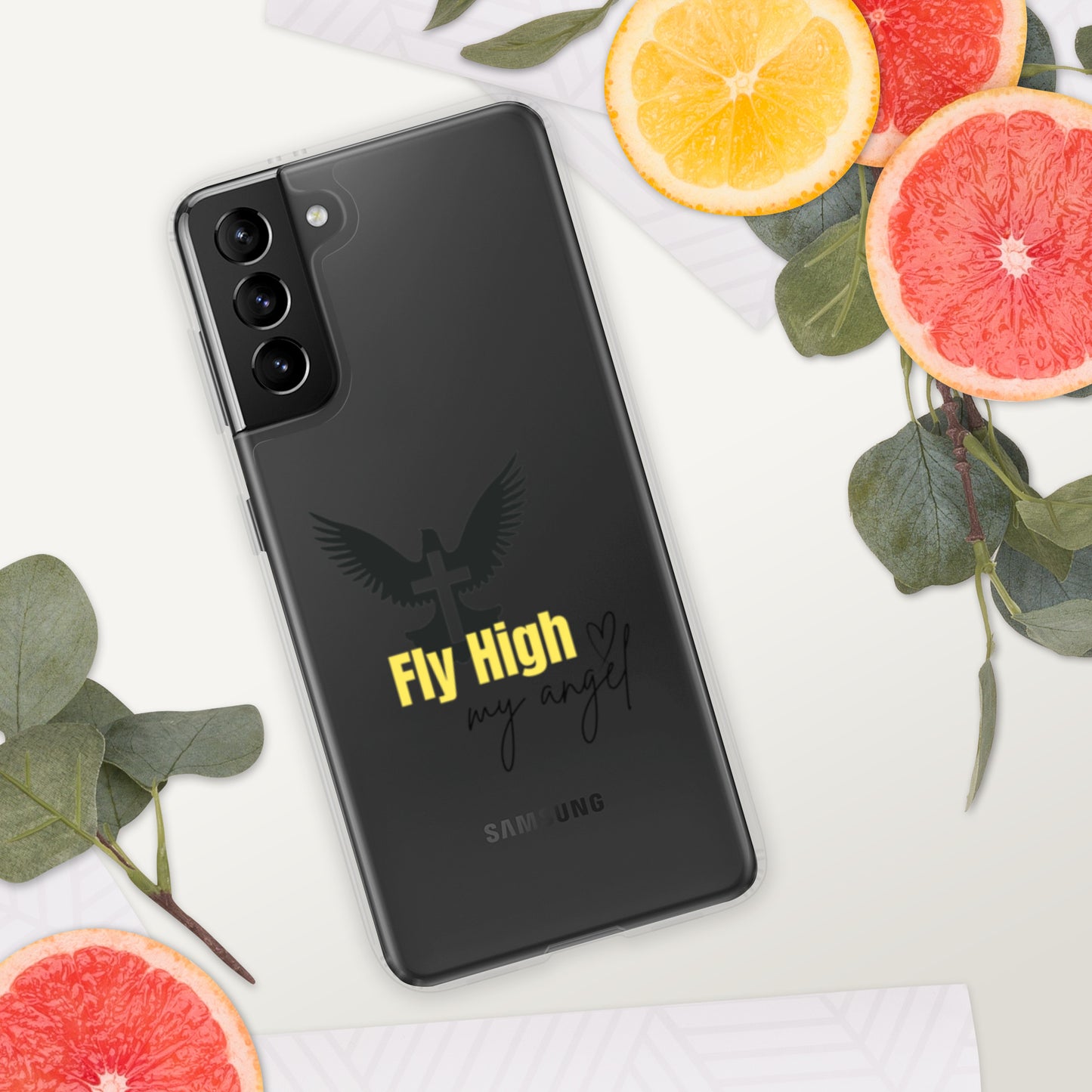 Fly High My Angel Clear Case for Samsung® - Yellow