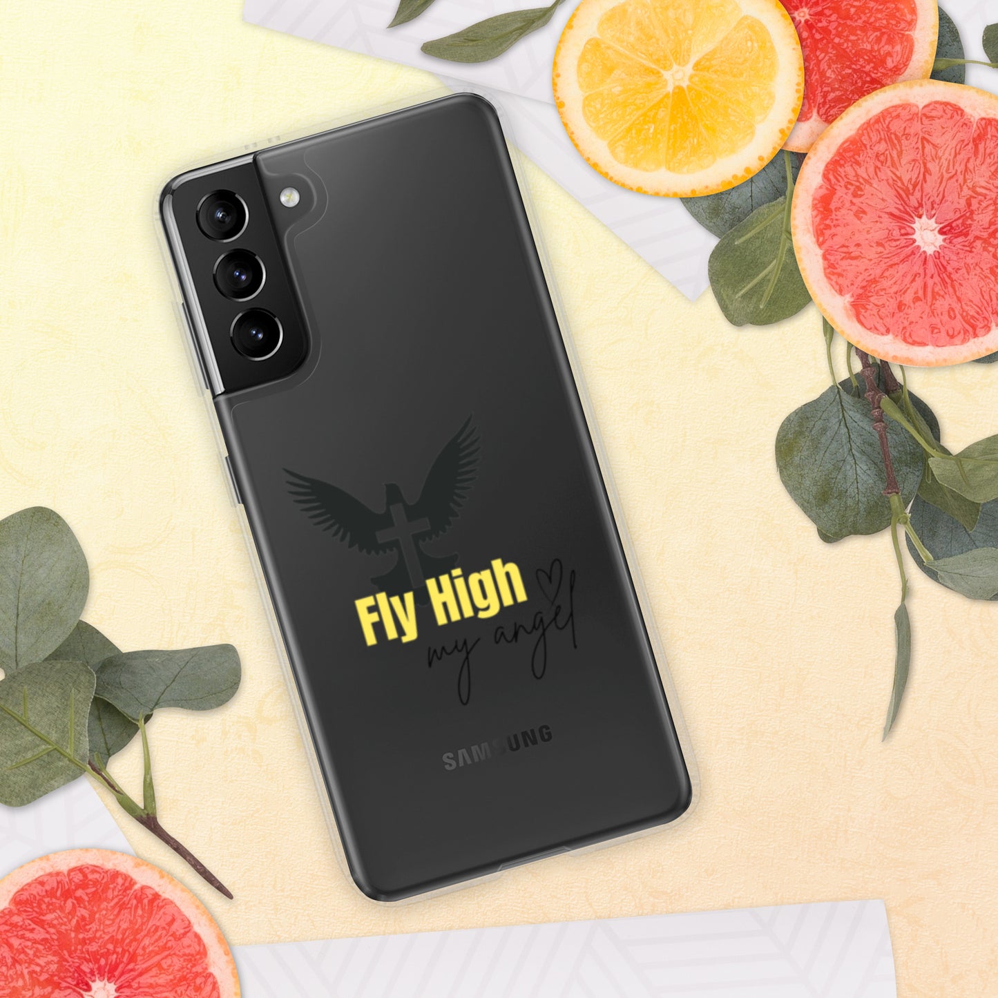 Fly High My Angel Clear Case for Samsung® - Yellow