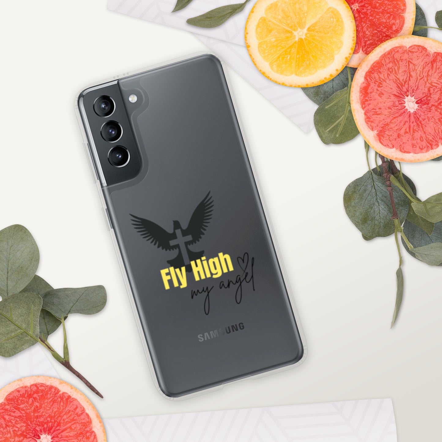 Fly High My Angel Clear Case for Samsung® - Yellow