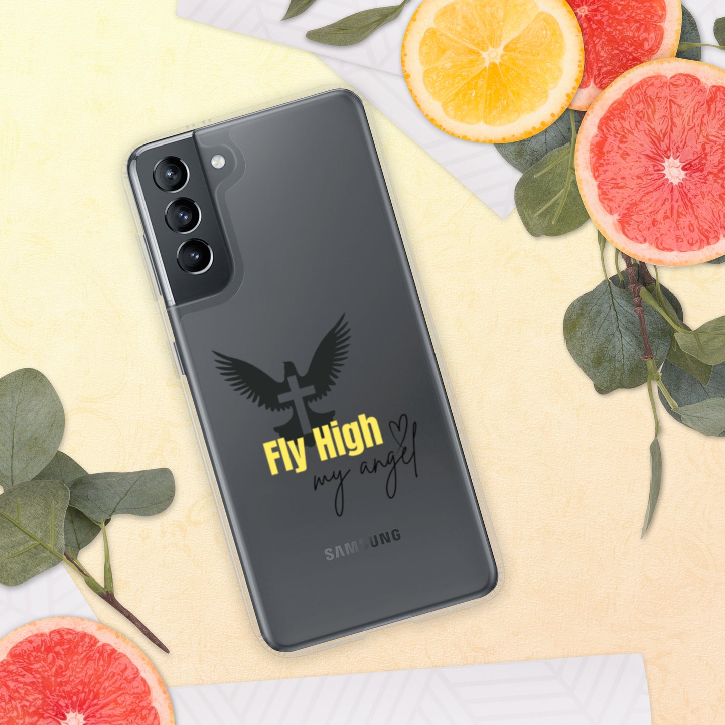 Fly High My Angel Clear Case for Samsung® - Yellow