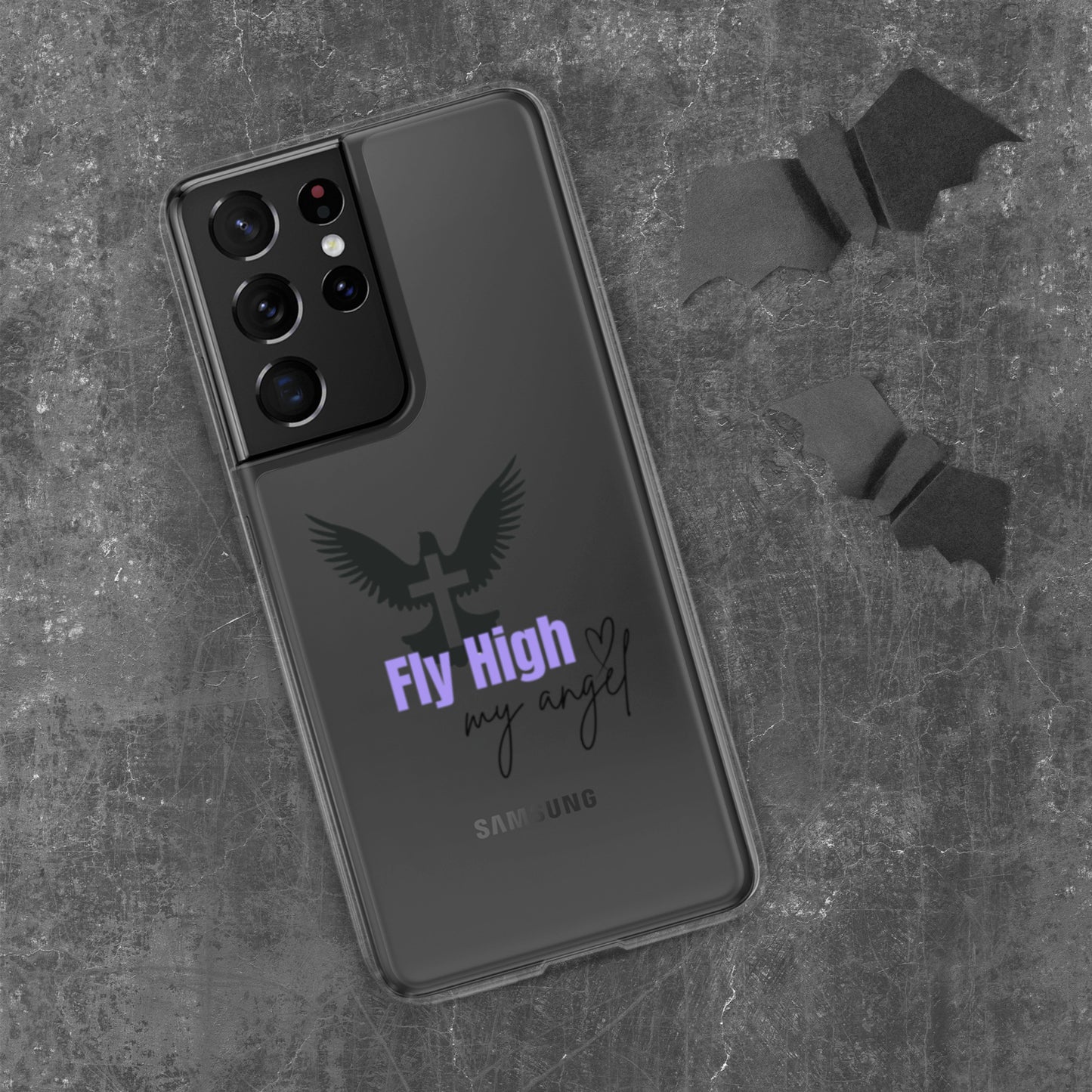 Fly High My Angel Clear Case for Samsung® - Purple