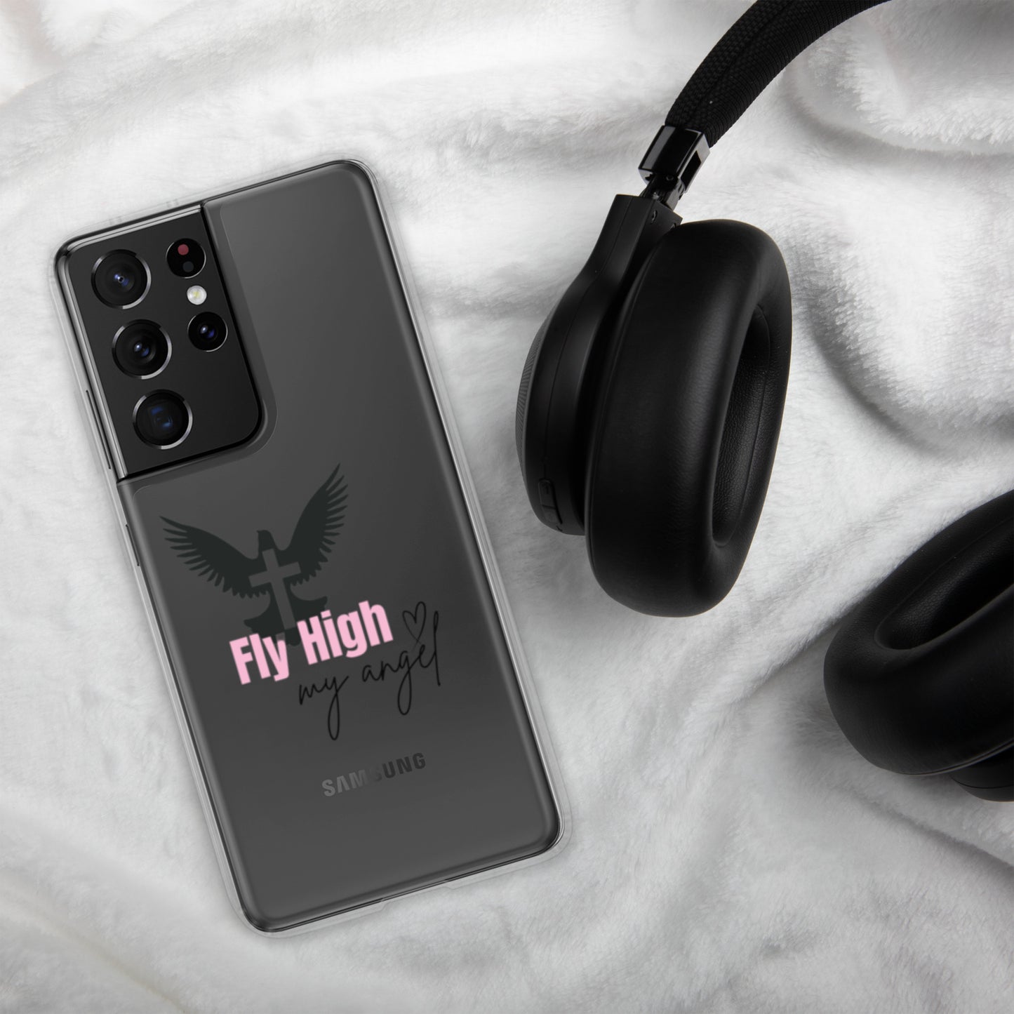 Fly High My Angel Clear Case for Samsung® - Pink