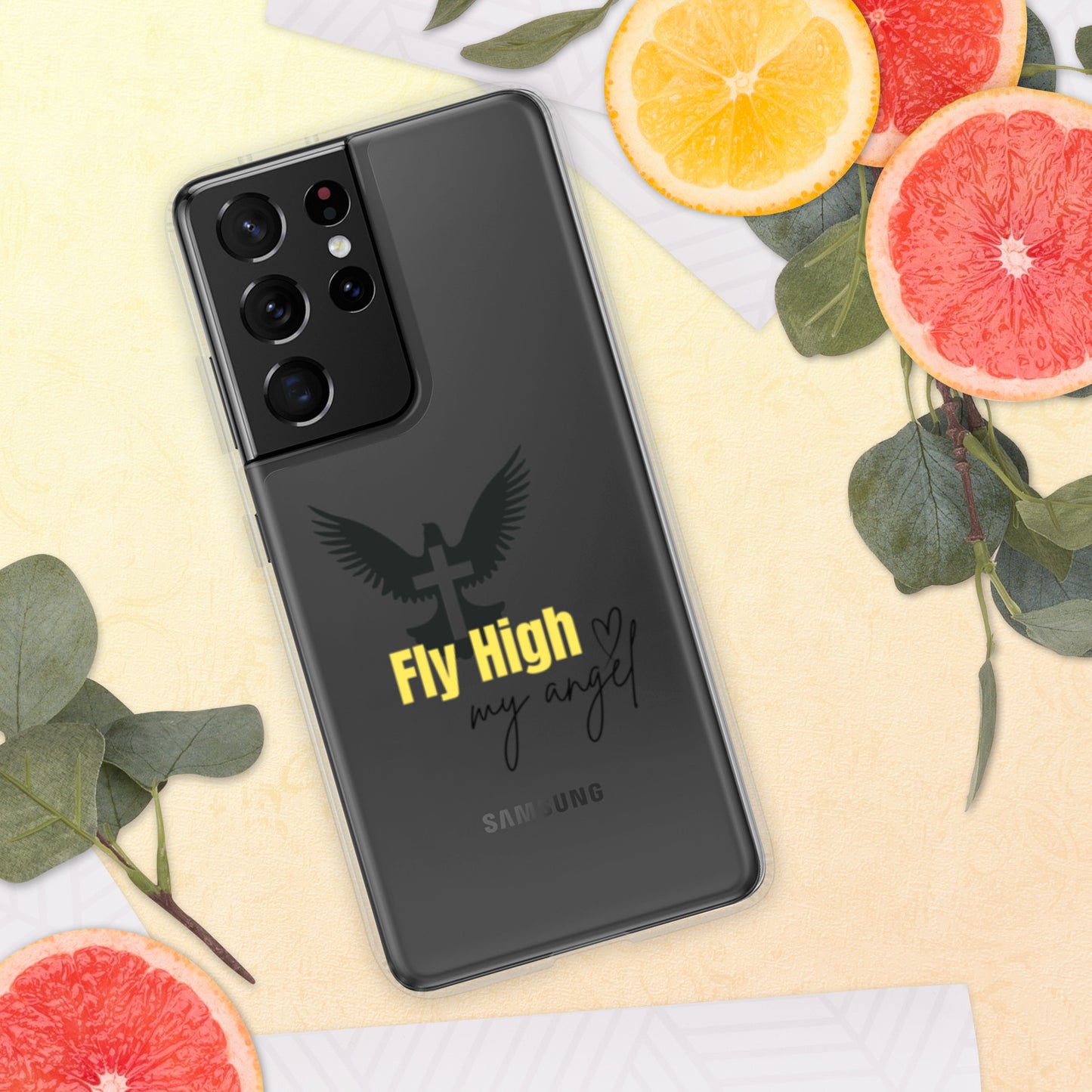 Fly High My Angel Clear Case for Samsung® - Yellow
