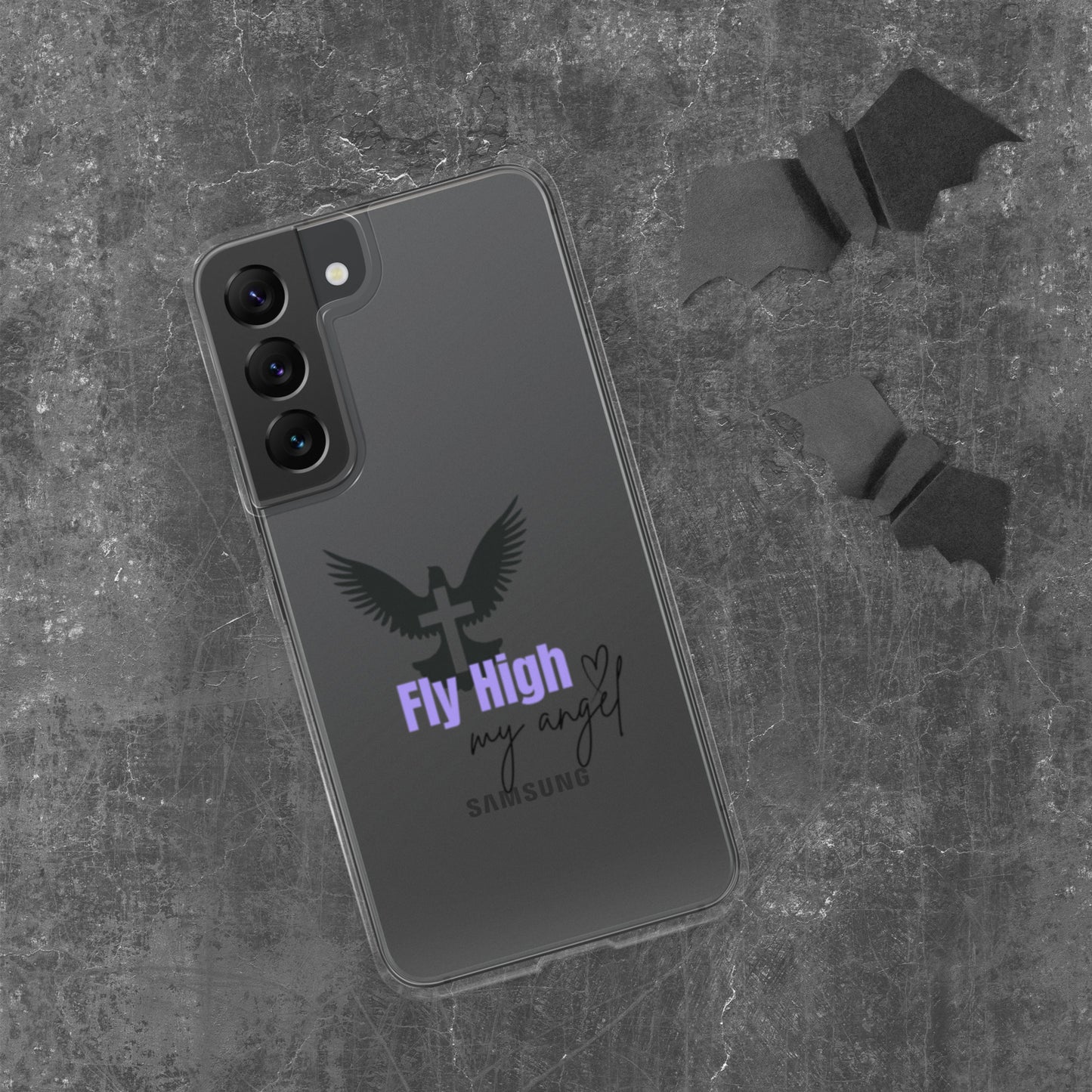 Fly High My Angel Clear Case for Samsung® - Purple