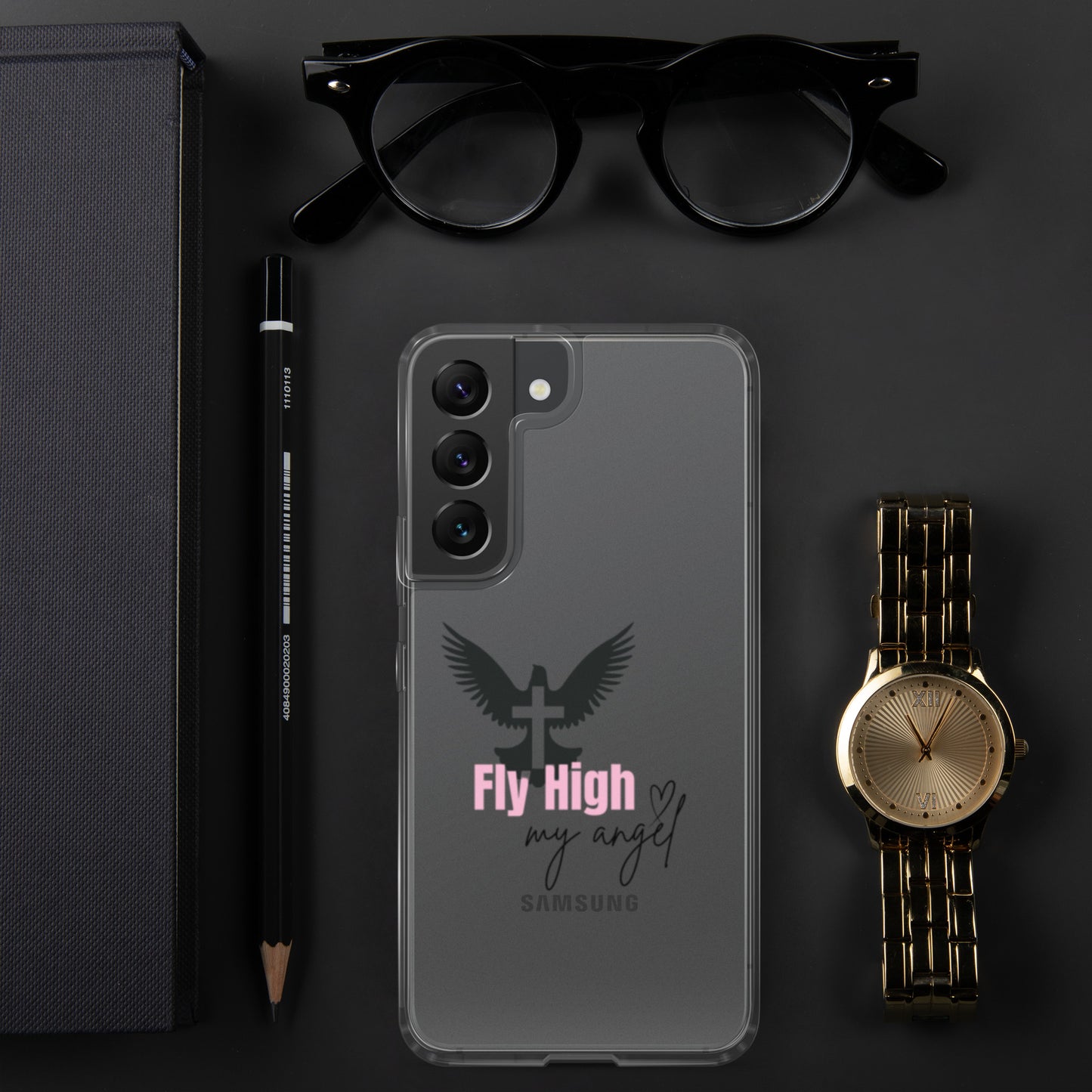 Fly High My Angel Clear Case for Samsung® - Pink