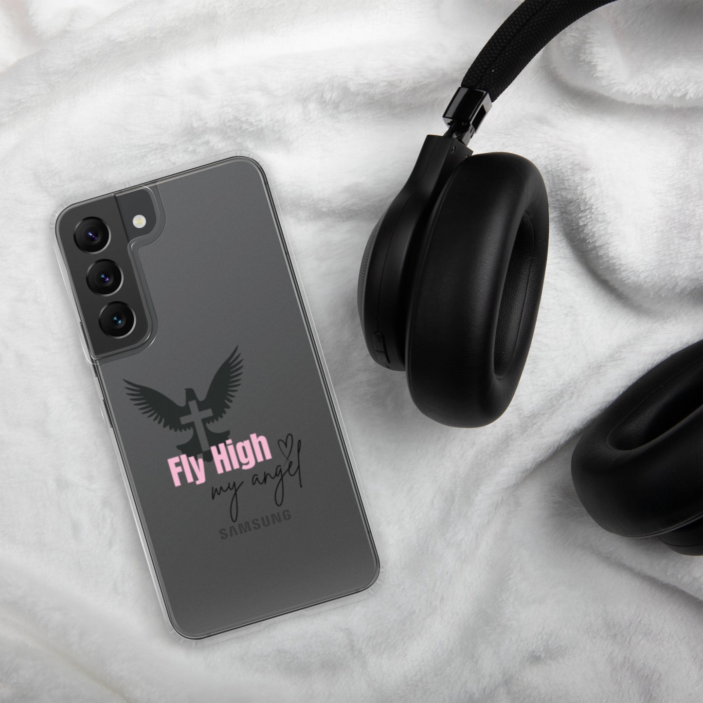 Fly High My Angel Clear Case for Samsung® - Pink