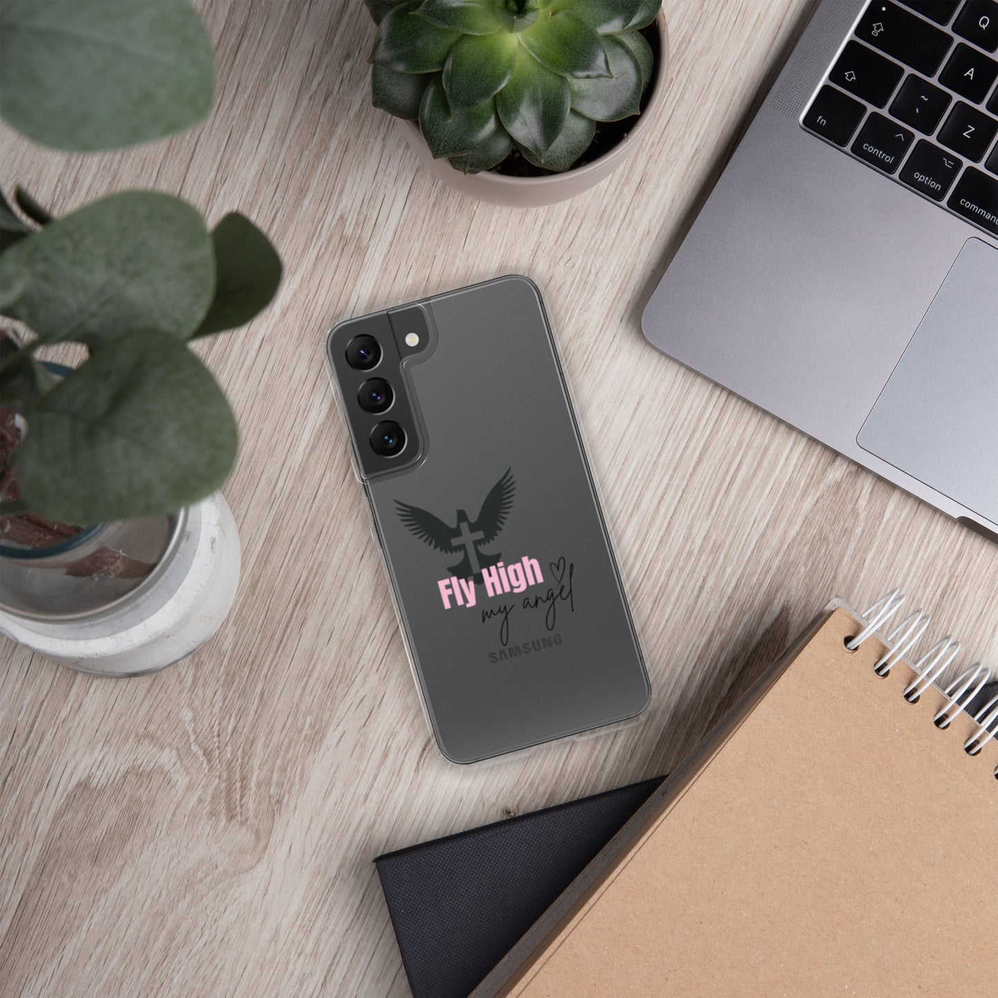 Fly High My Angel Clear Case for Samsung® - Pink