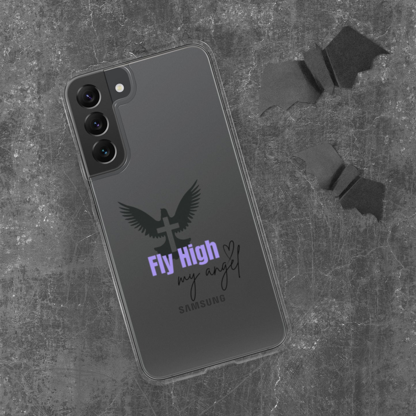 Fly High My Angel Clear Case for Samsung® - Purple