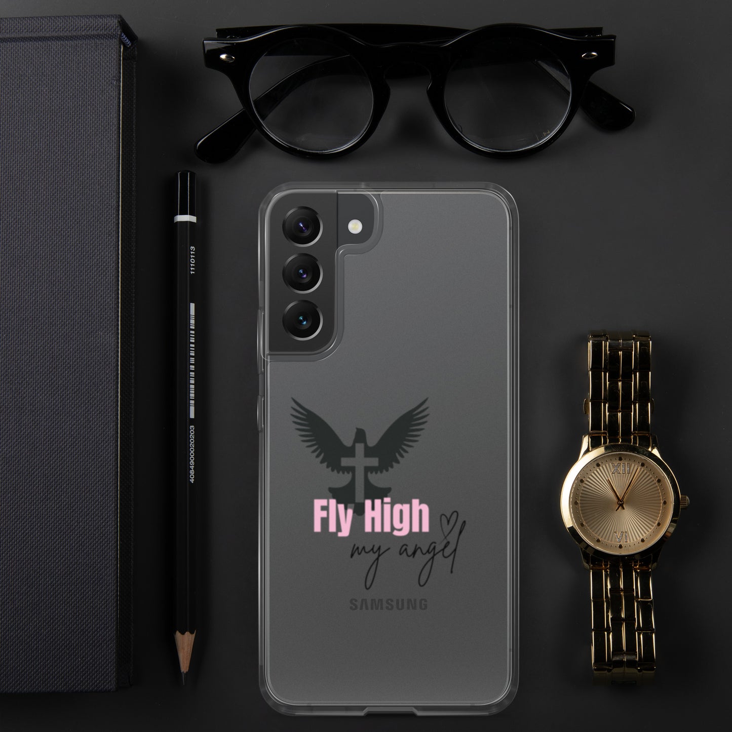 Fly High My Angel Clear Case for Samsung® - Pink