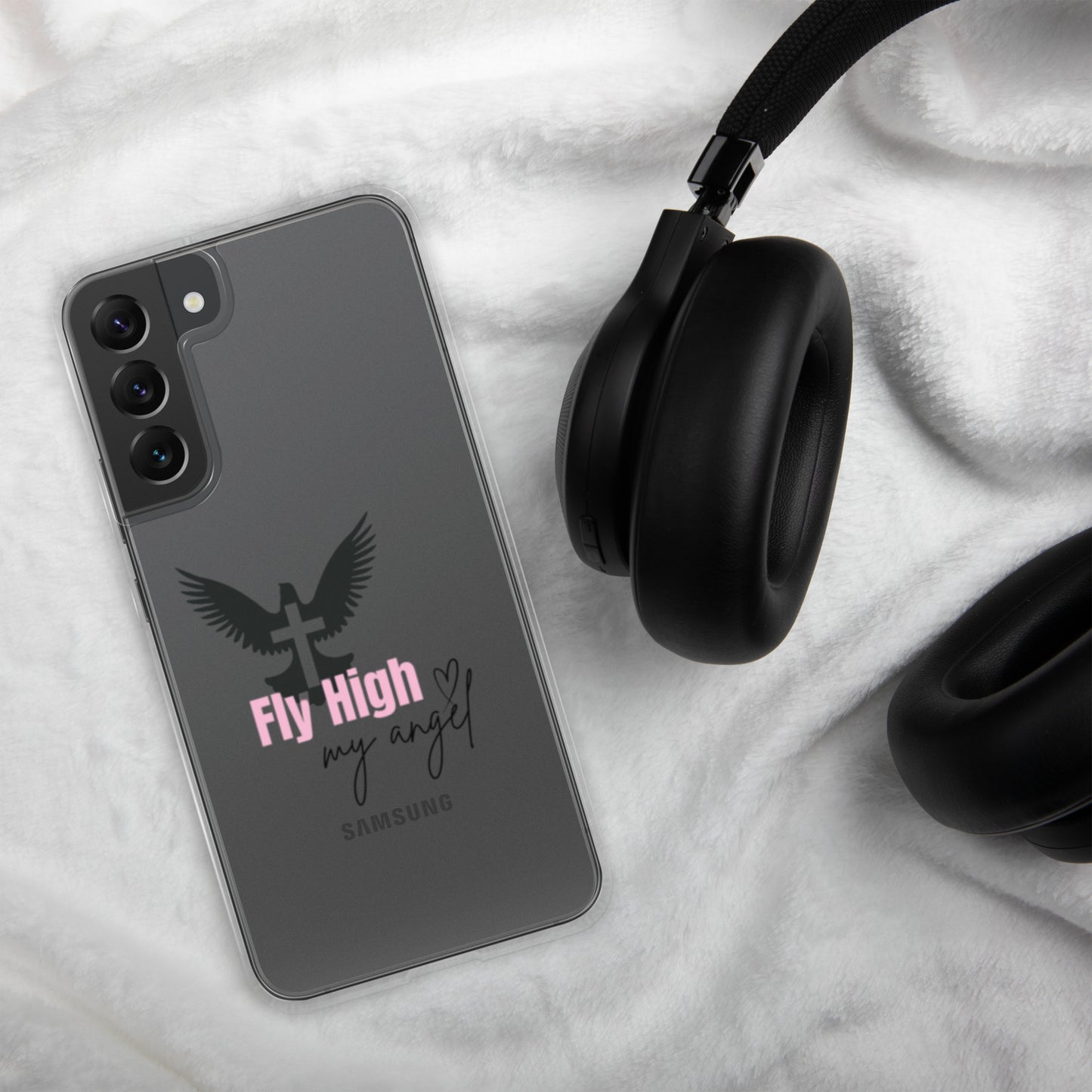 Fly High My Angel Clear Case for Samsung® - Pink