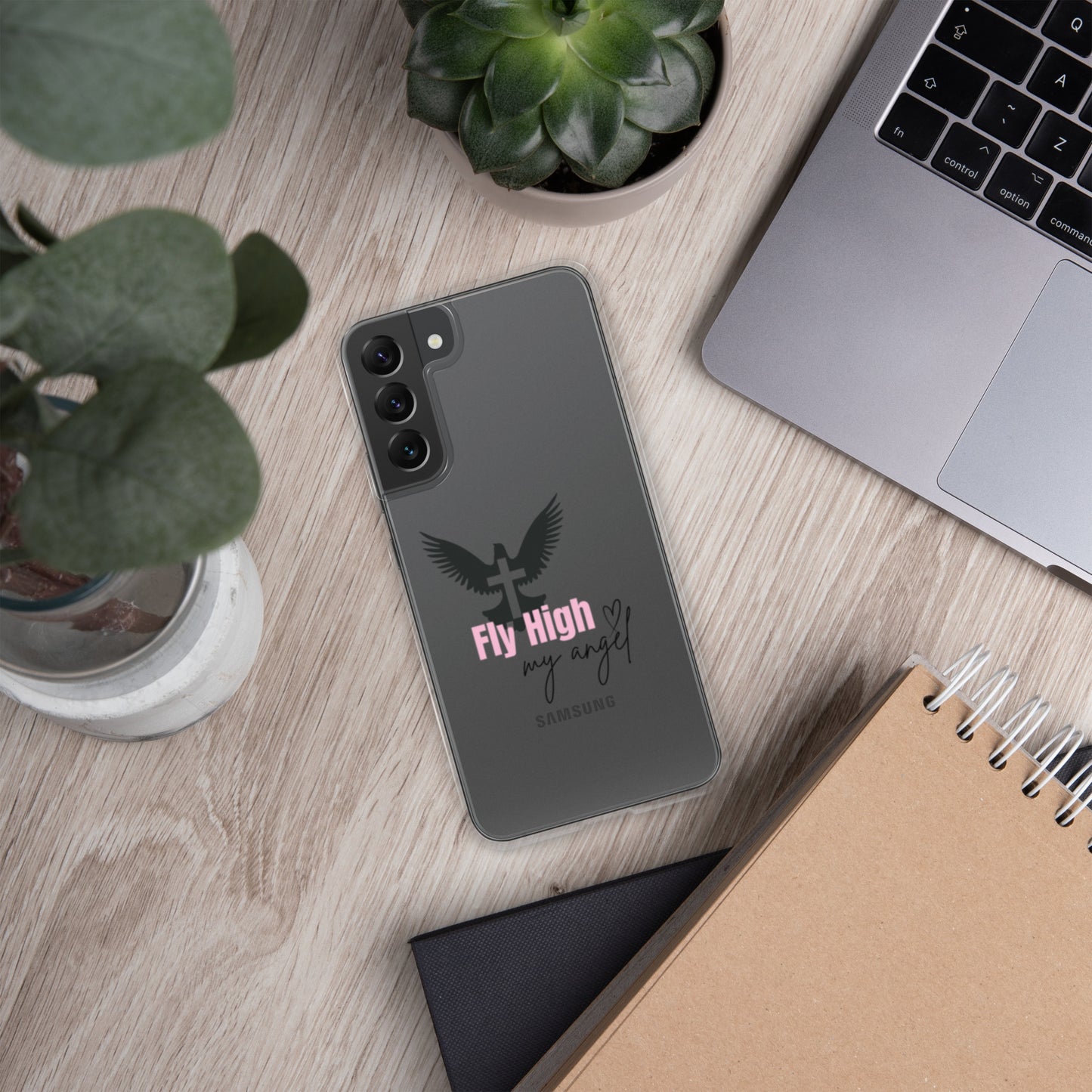 Fly High My Angel Clear Case for Samsung® - Pink