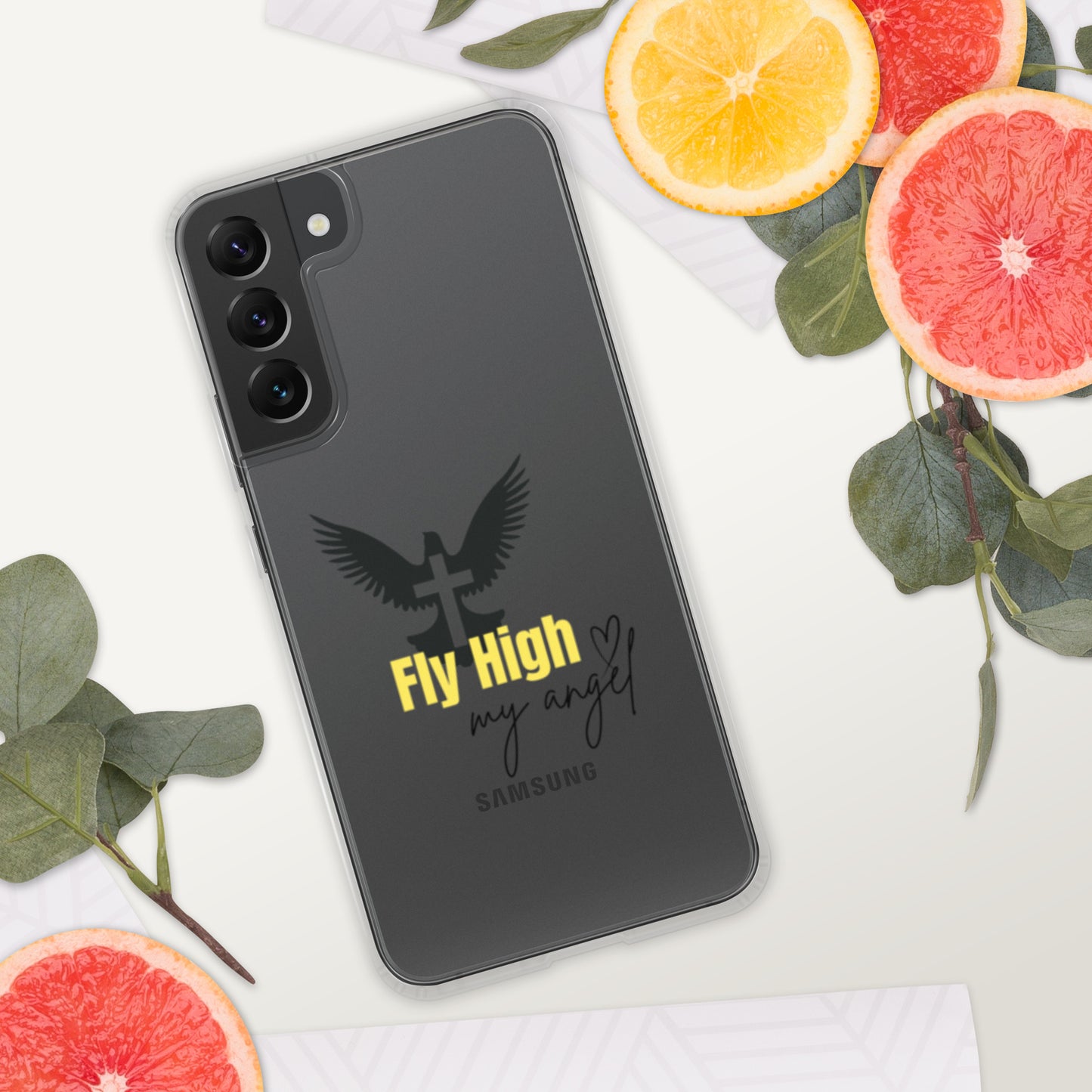 Fly High My Angel Clear Case for Samsung® - Yellow