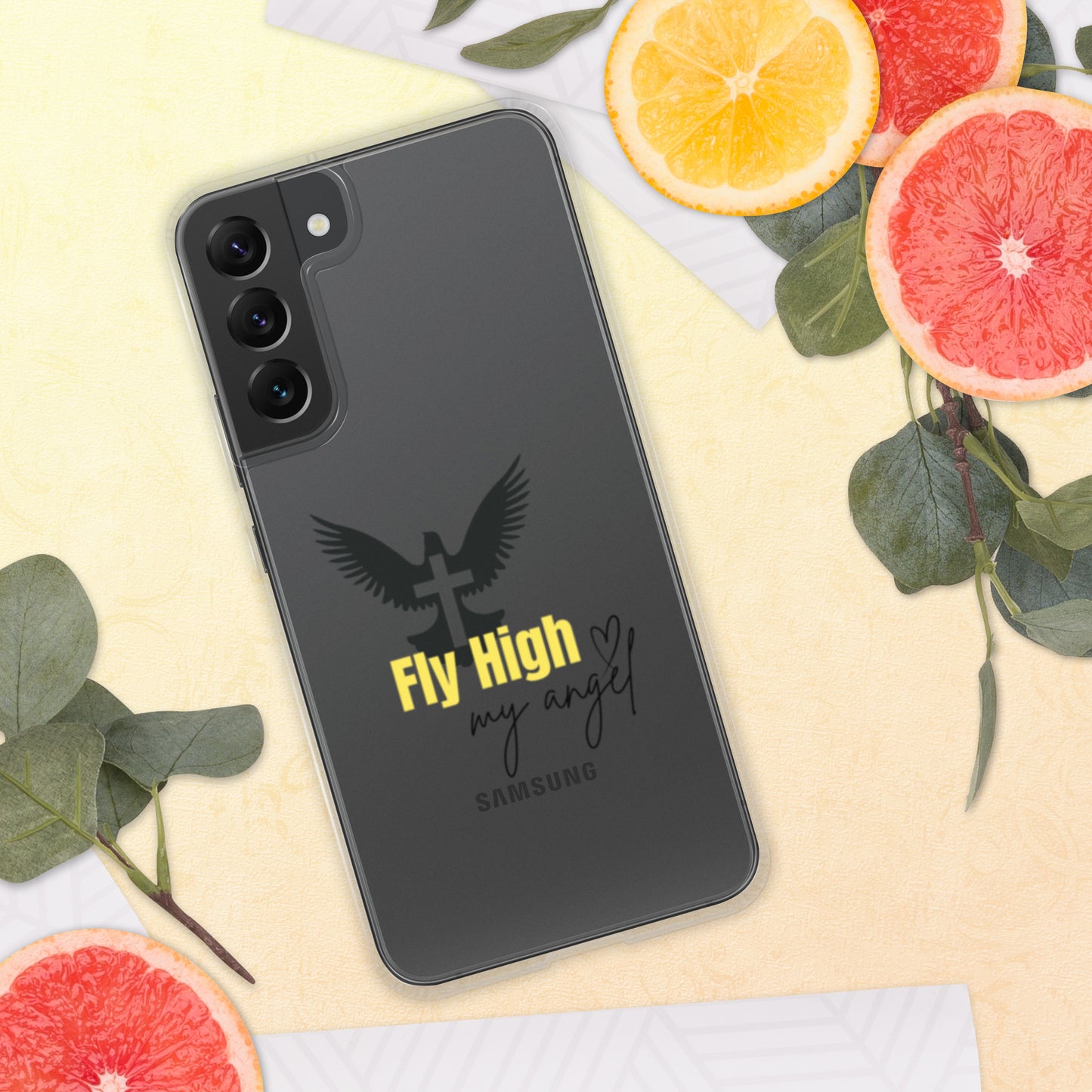 Fly High My Angel Clear Case for Samsung® - Yellow
