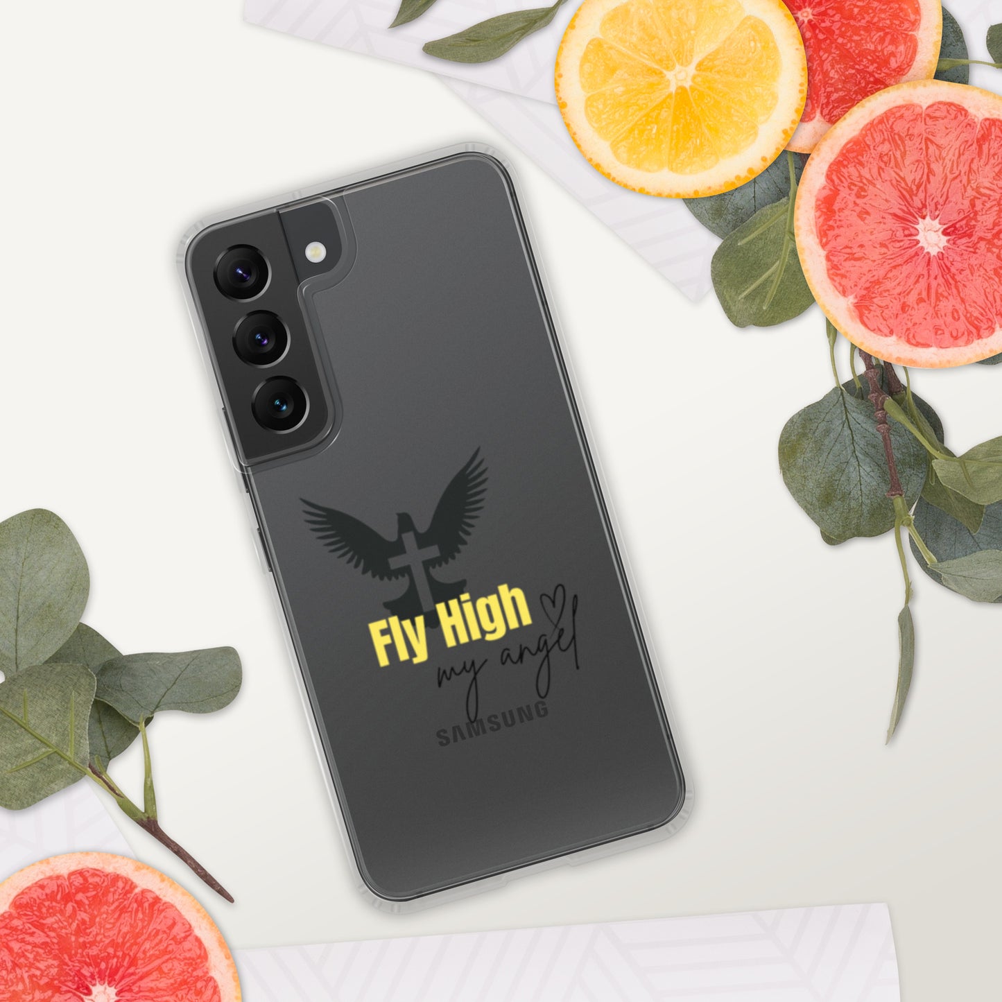 Fly High My Angel Clear Case for Samsung® - Yellow