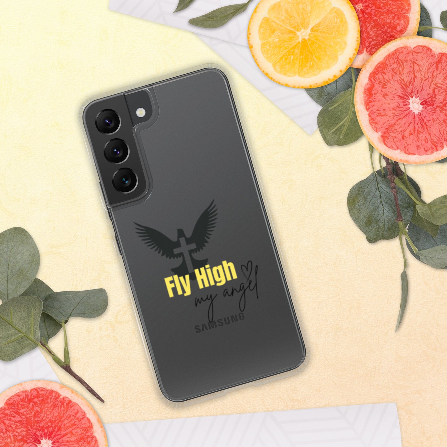 Fly High My Angel Clear Case for Samsung® - Yellow