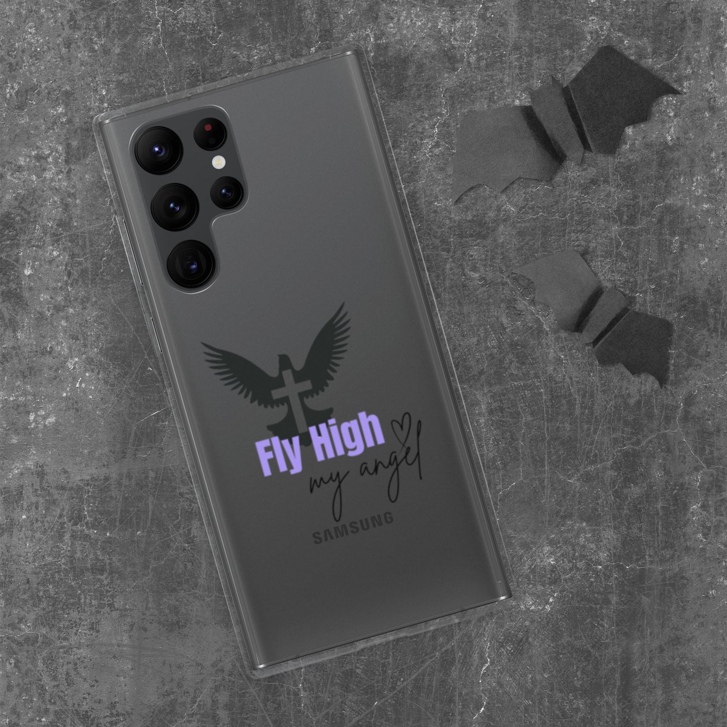 Fly High My Angel Clear Case for Samsung® - Purple