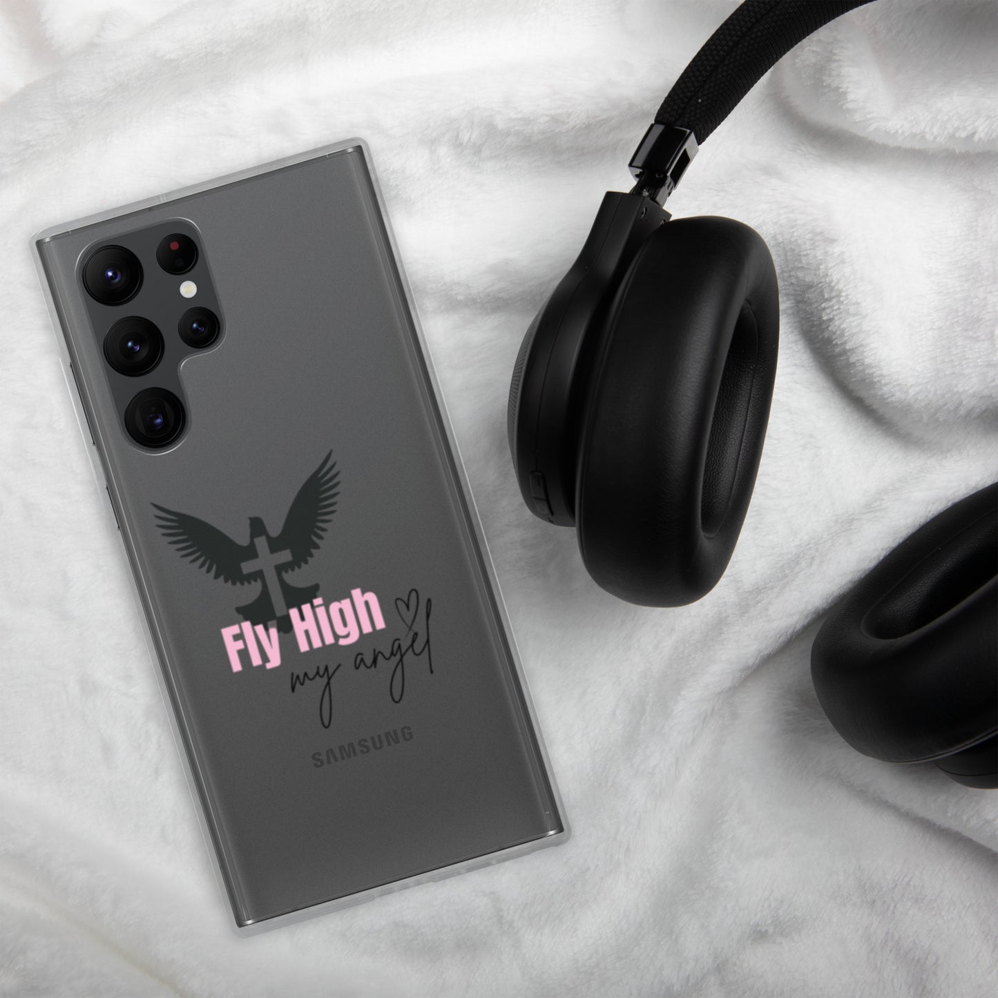 Fly High My Angel Clear Case for Samsung® - Pink
