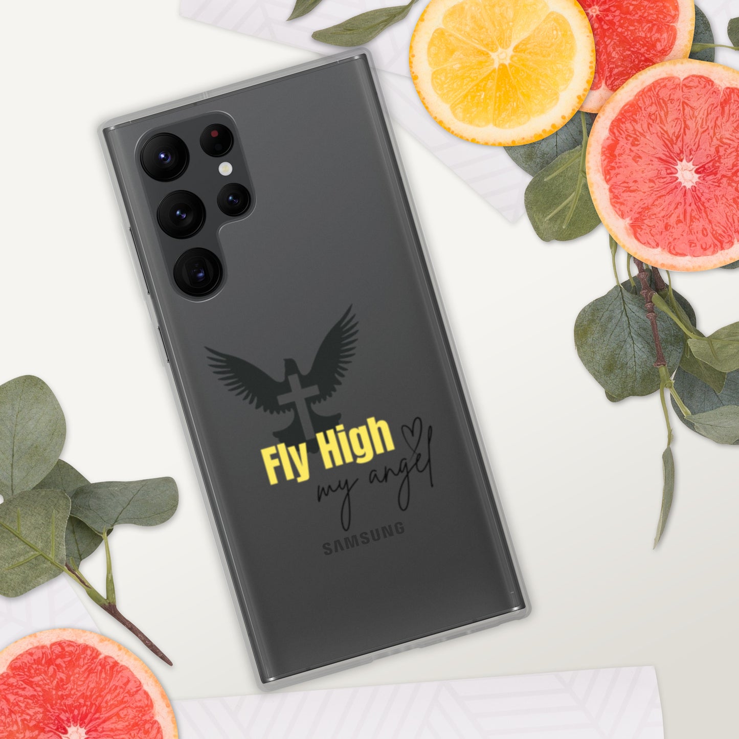 Fly High My Angel Clear Case for Samsung® - Yellow