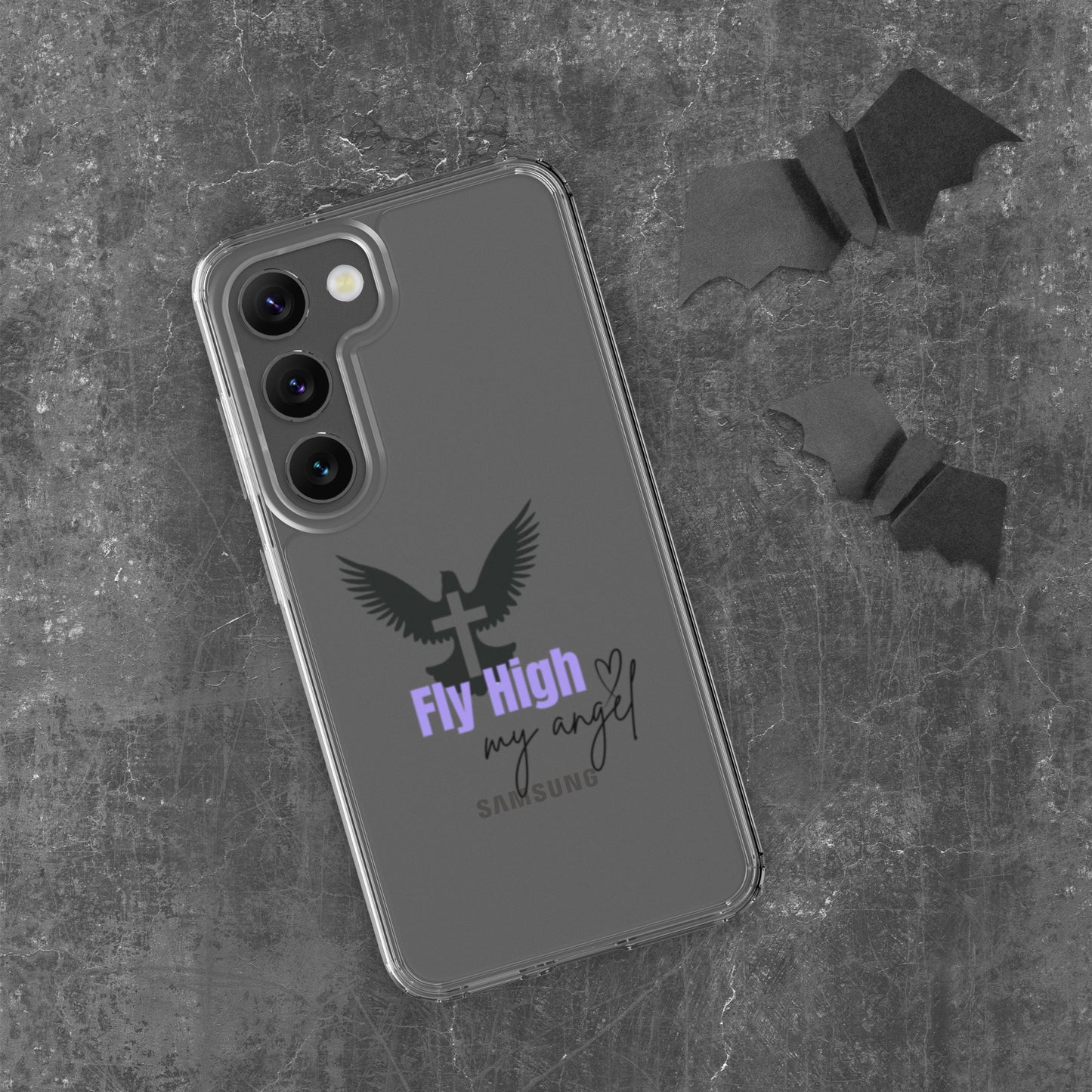Fly High My Angel Clear Case for Samsung® - Purple
