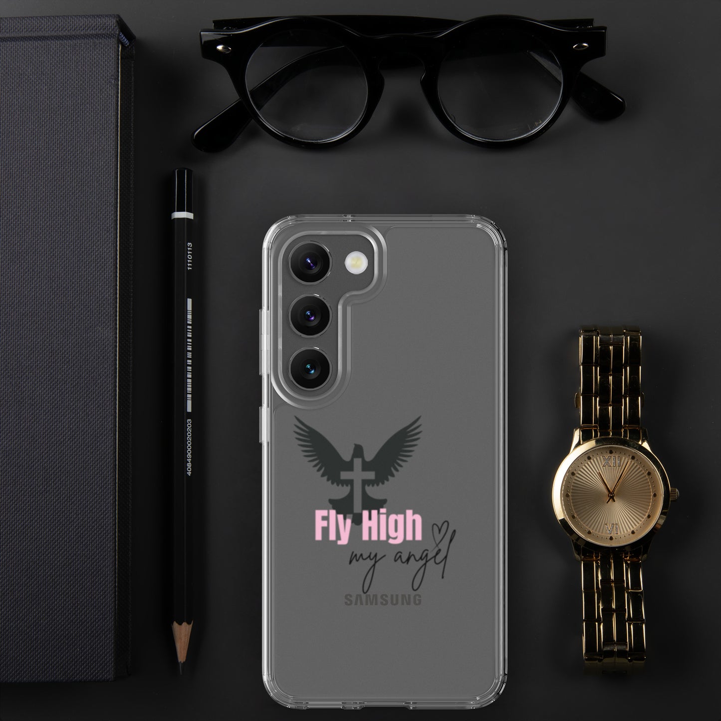 Fly High My Angel Clear Case for Samsung® - Pink