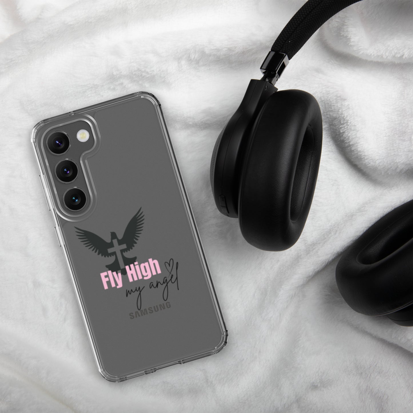 Fly High My Angel Clear Case for Samsung® - Pink