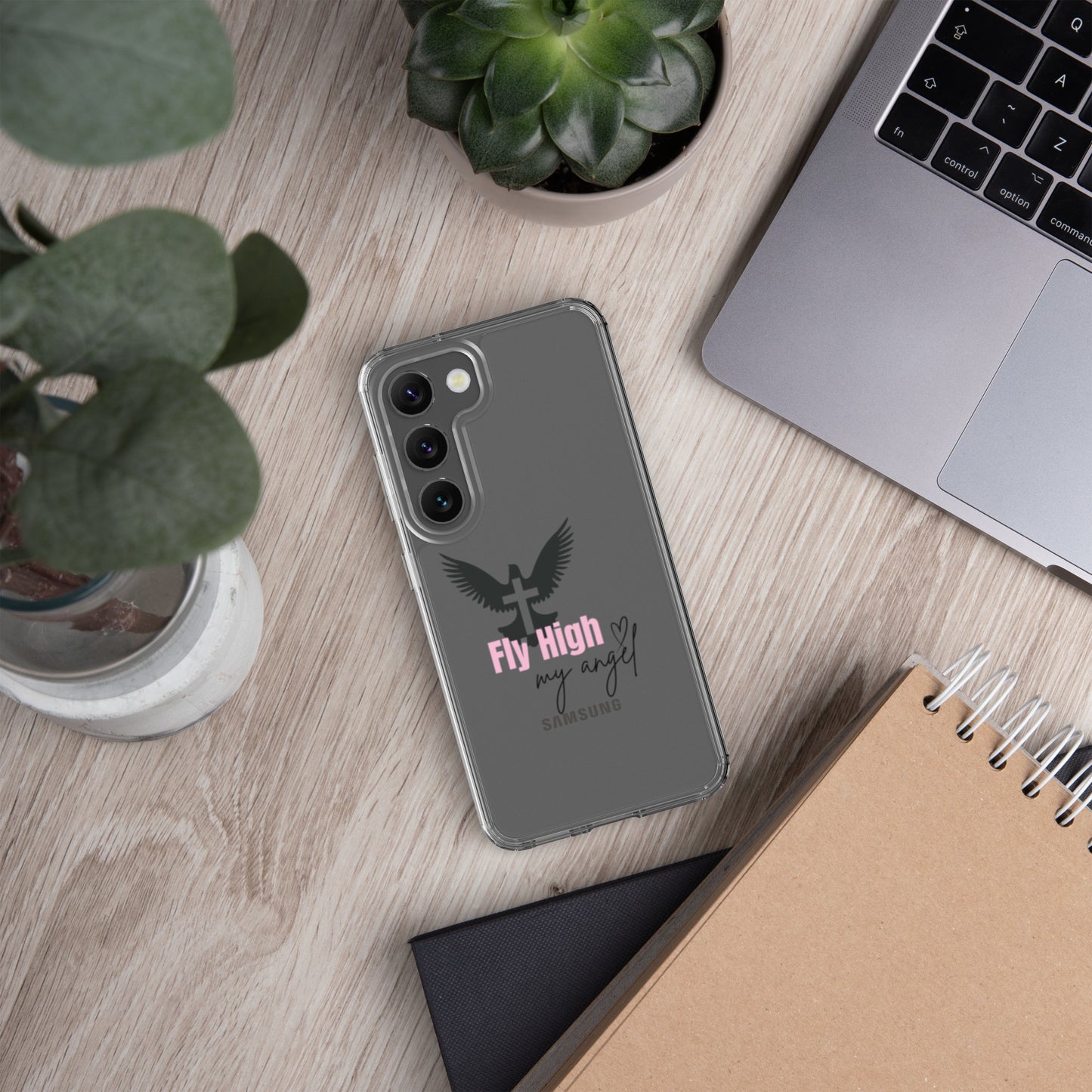 Fly High My Angel Clear Case for Samsung® - Pink