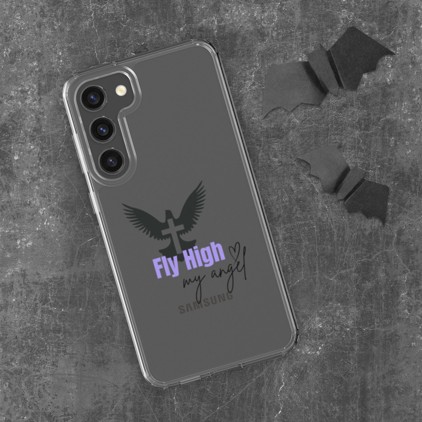 Fly High My Angel Clear Case for Samsung® - Purple