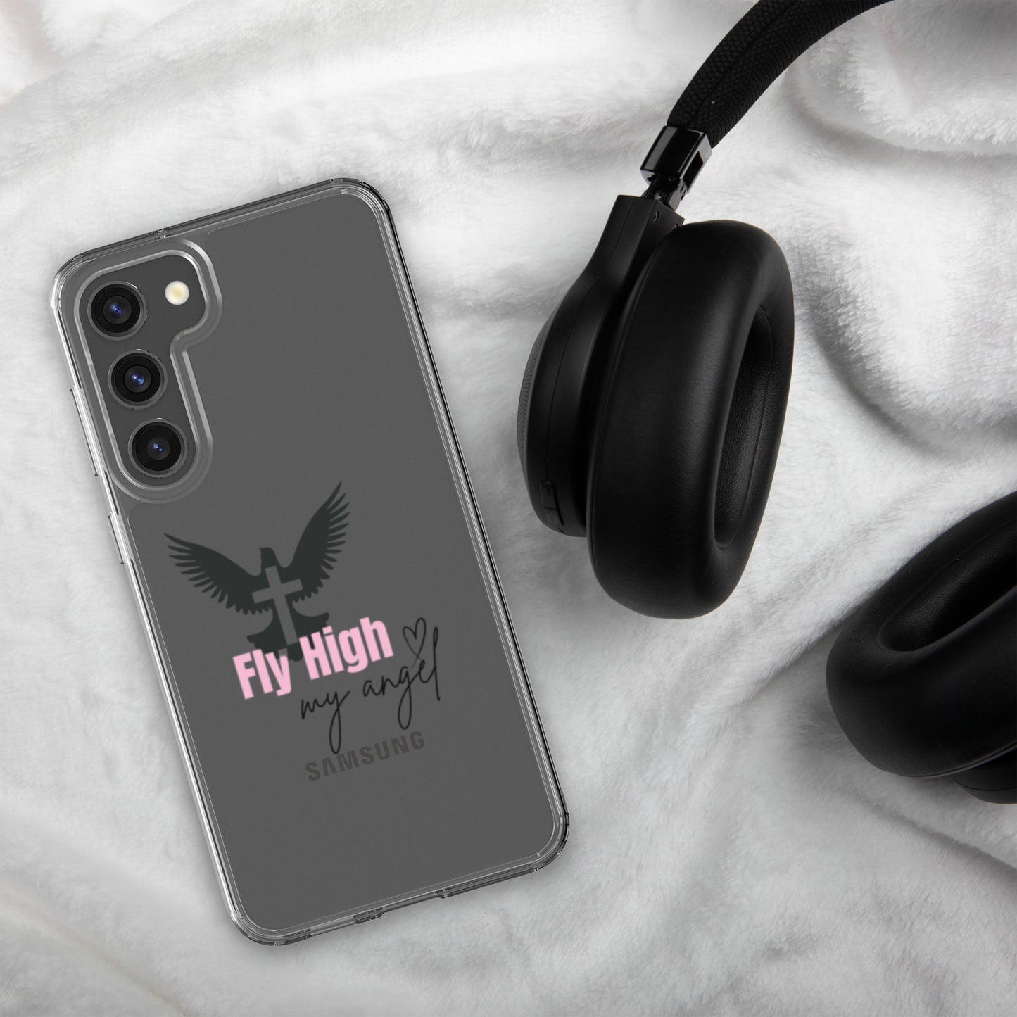Fly High My Angel Clear Case for Samsung® - Pink