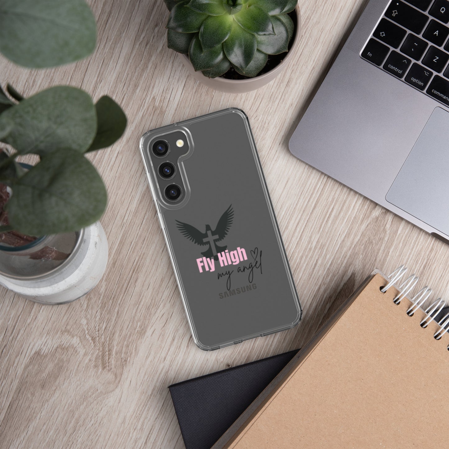 Fly High My Angel Clear Case for Samsung® - Pink