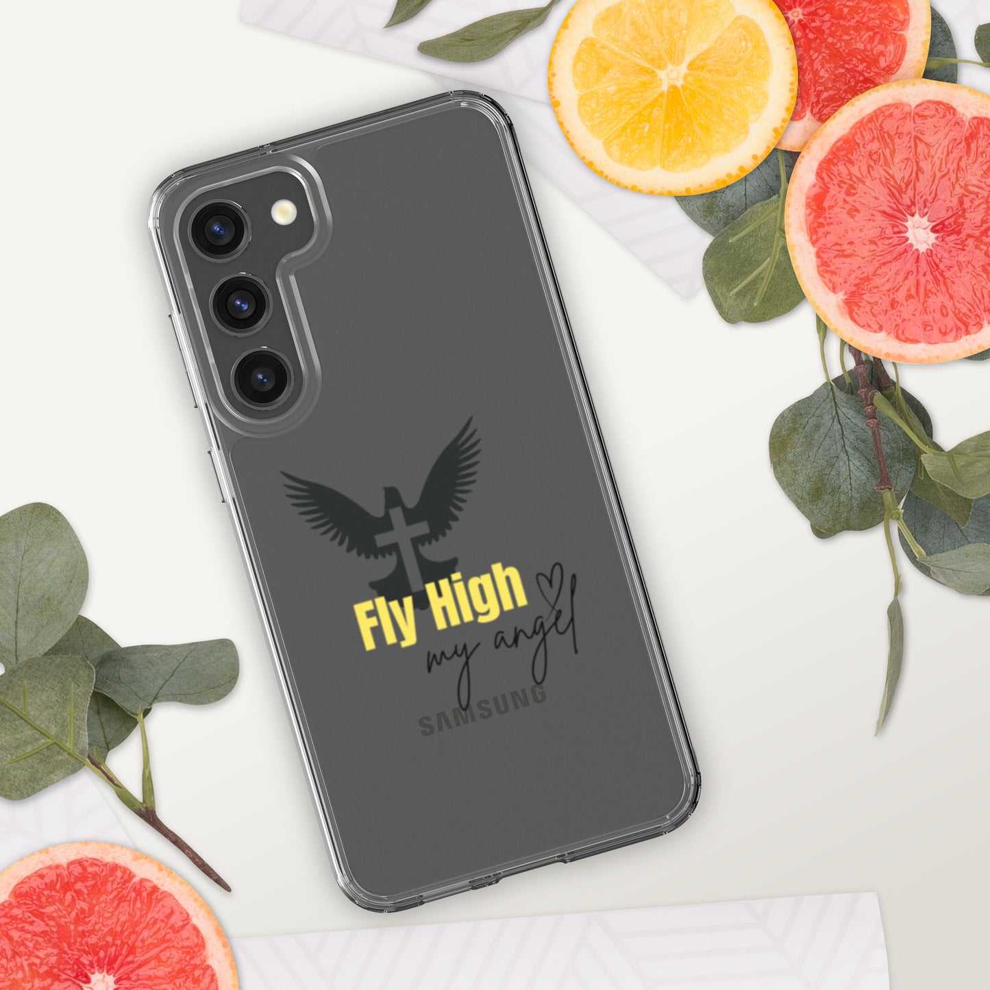 Fly High My Angel Clear Case for Samsung® - Yellow