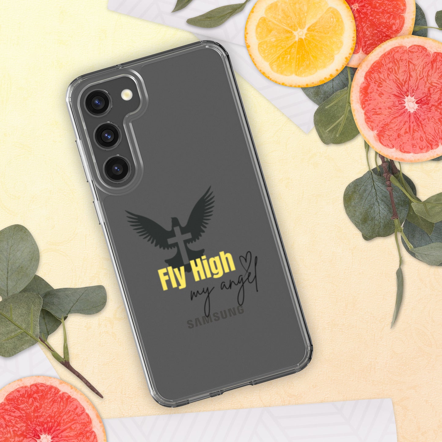 Fly High My Angel Clear Case for Samsung® - Yellow