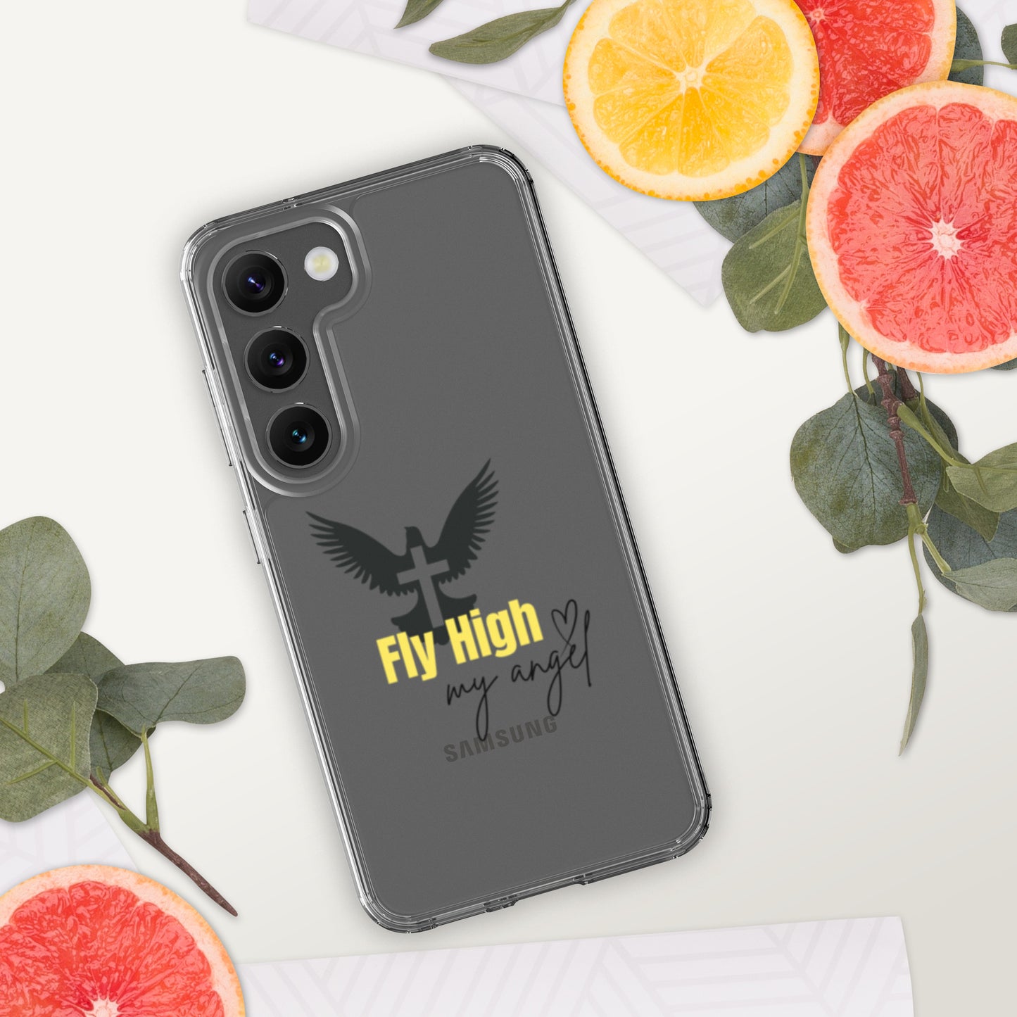 Fly High My Angel Clear Case for Samsung® - Yellow