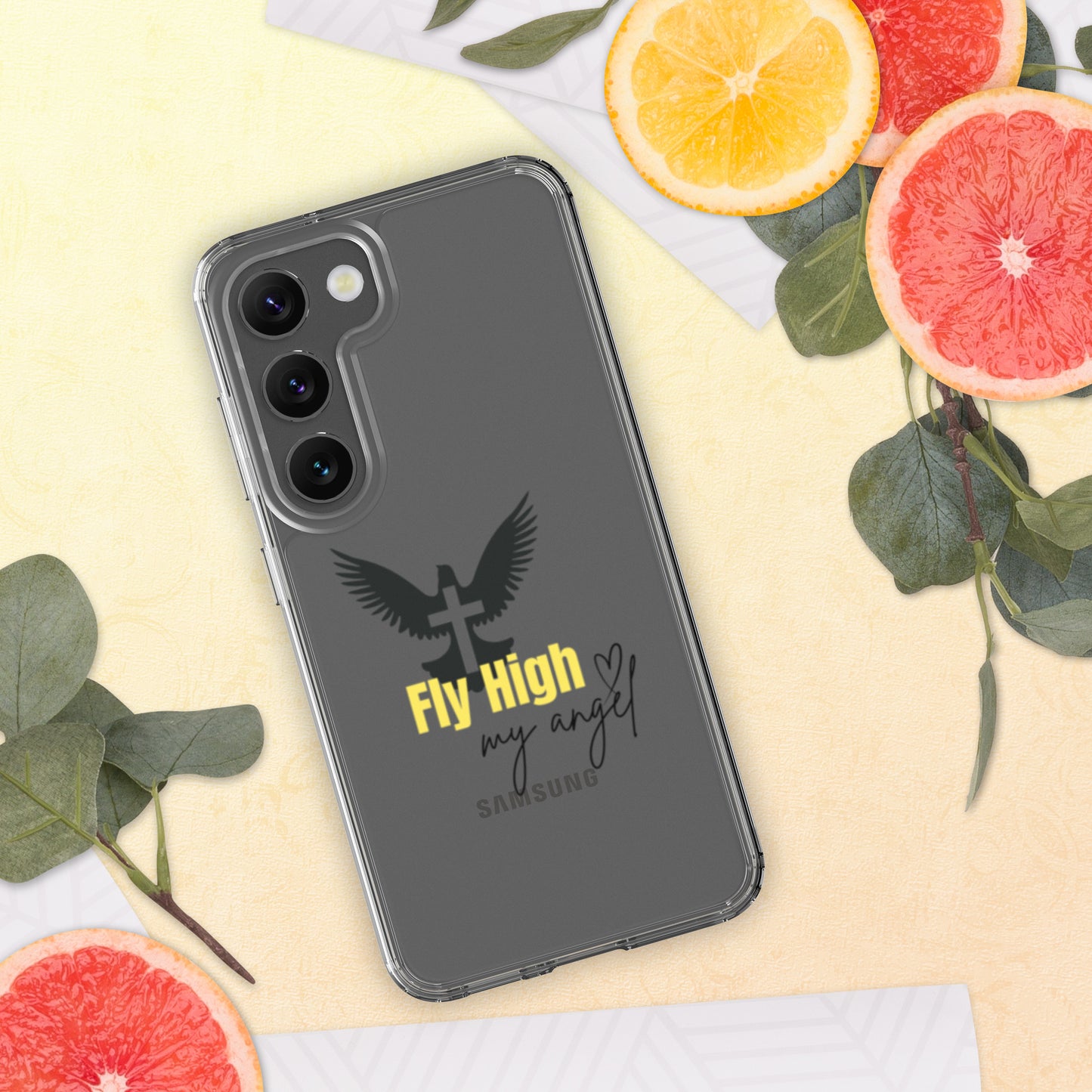 Fly High My Angel Clear Case for Samsung® - Yellow