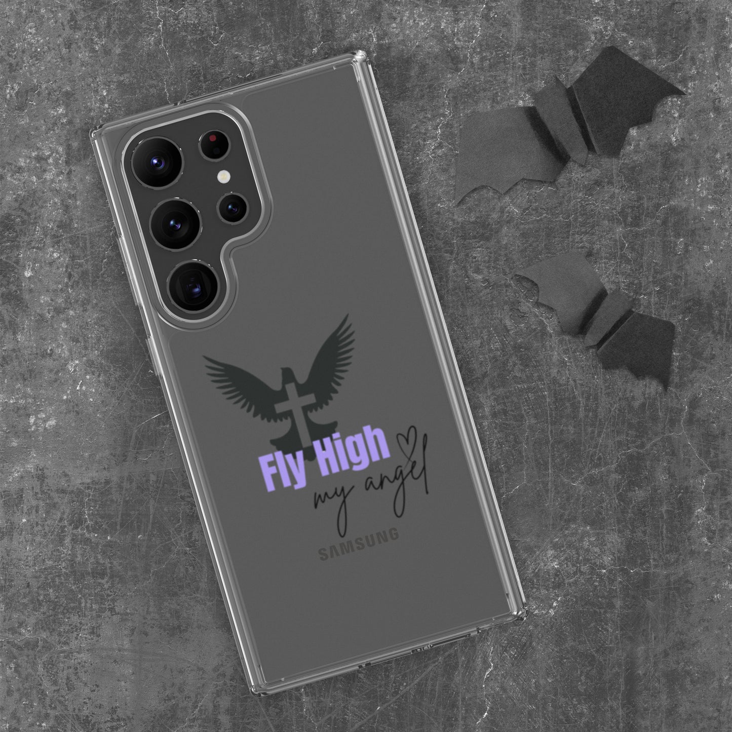Fly High My Angel Clear Case for Samsung® - Purple