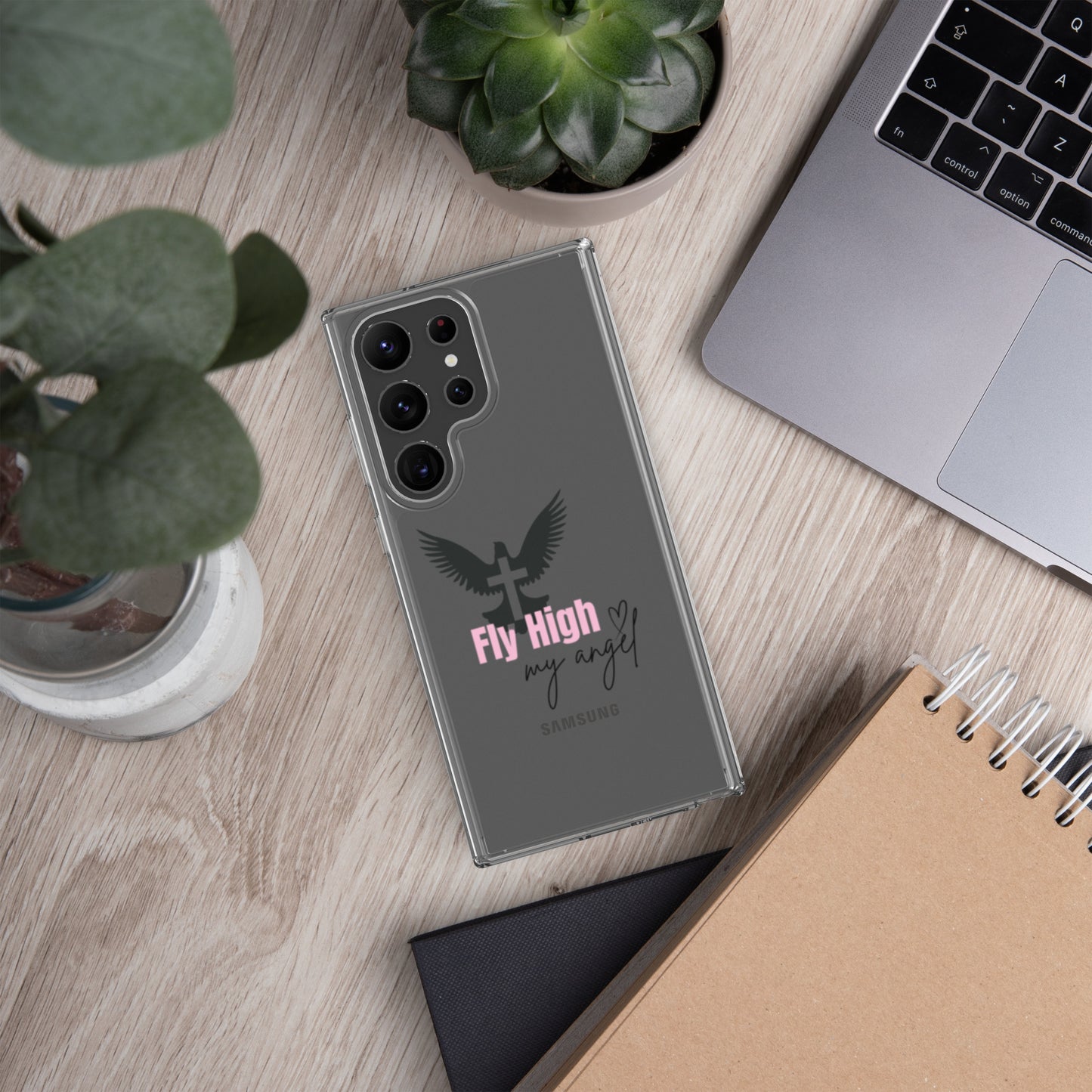 Fly High My Angel Clear Case for Samsung® - Pink