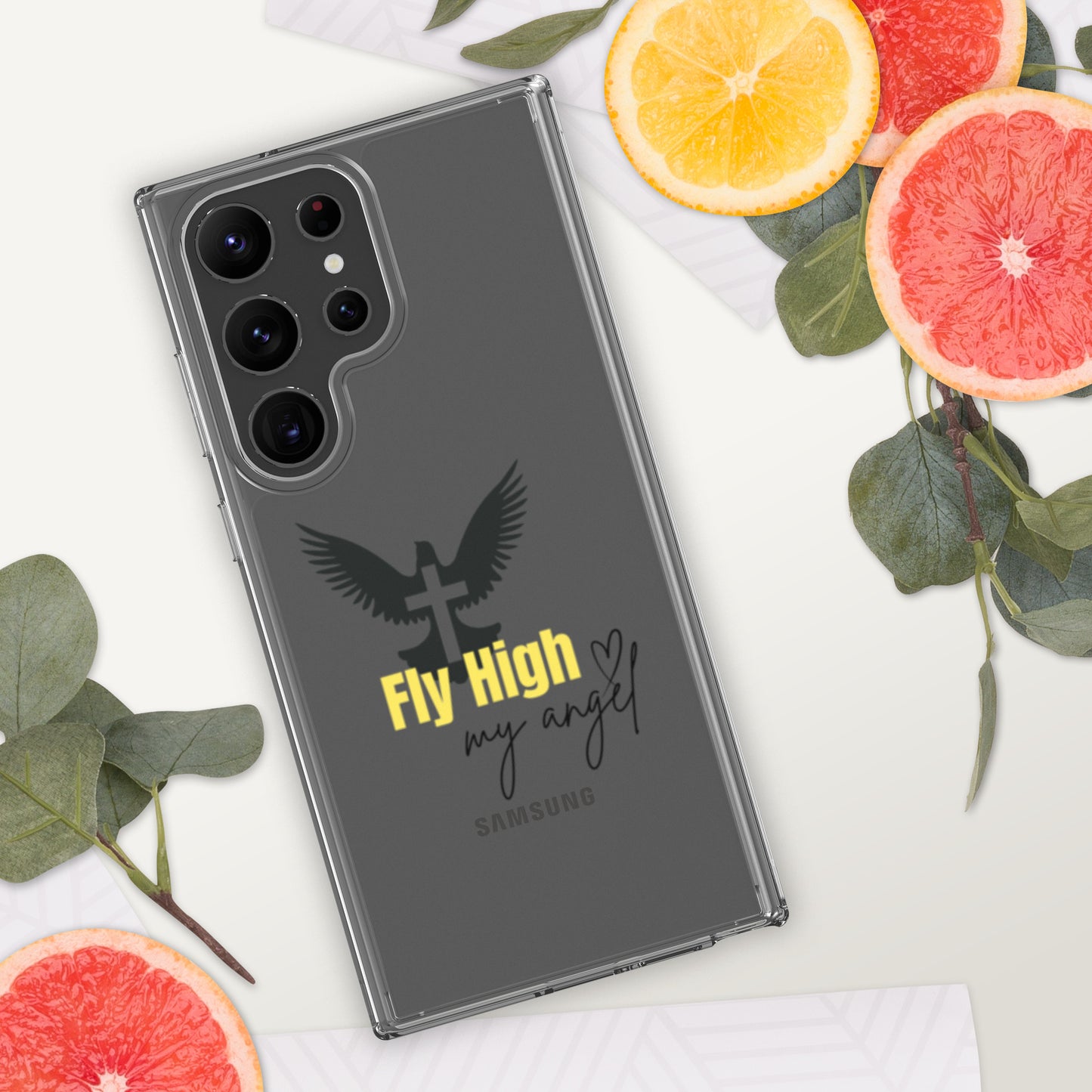 Fly High My Angel Clear Case for Samsung® - Yellow