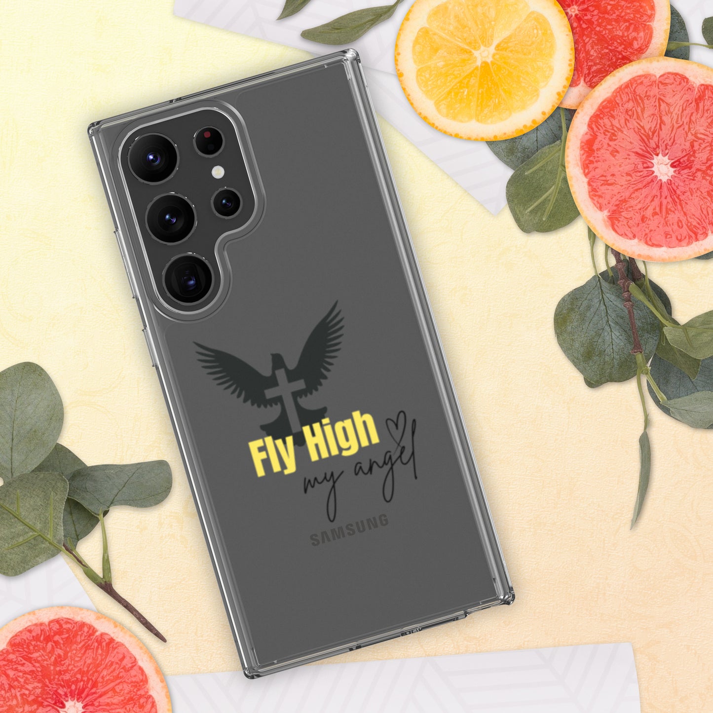 Fly High My Angel Clear Case for Samsung® - Yellow