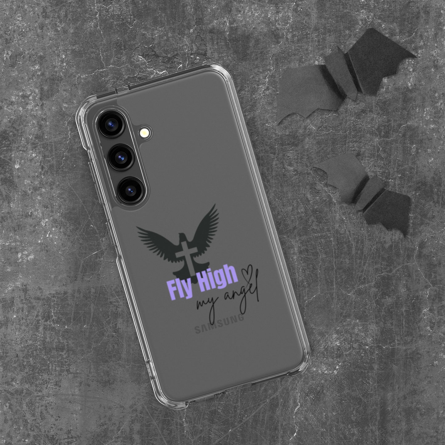 Fly High My Angel Clear Case for Samsung® - Purple