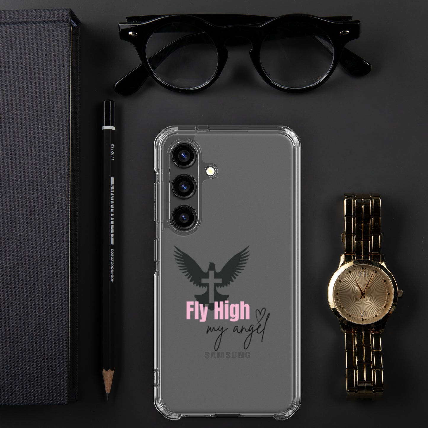 Fly High My Angel Clear Case for Samsung® - Pink