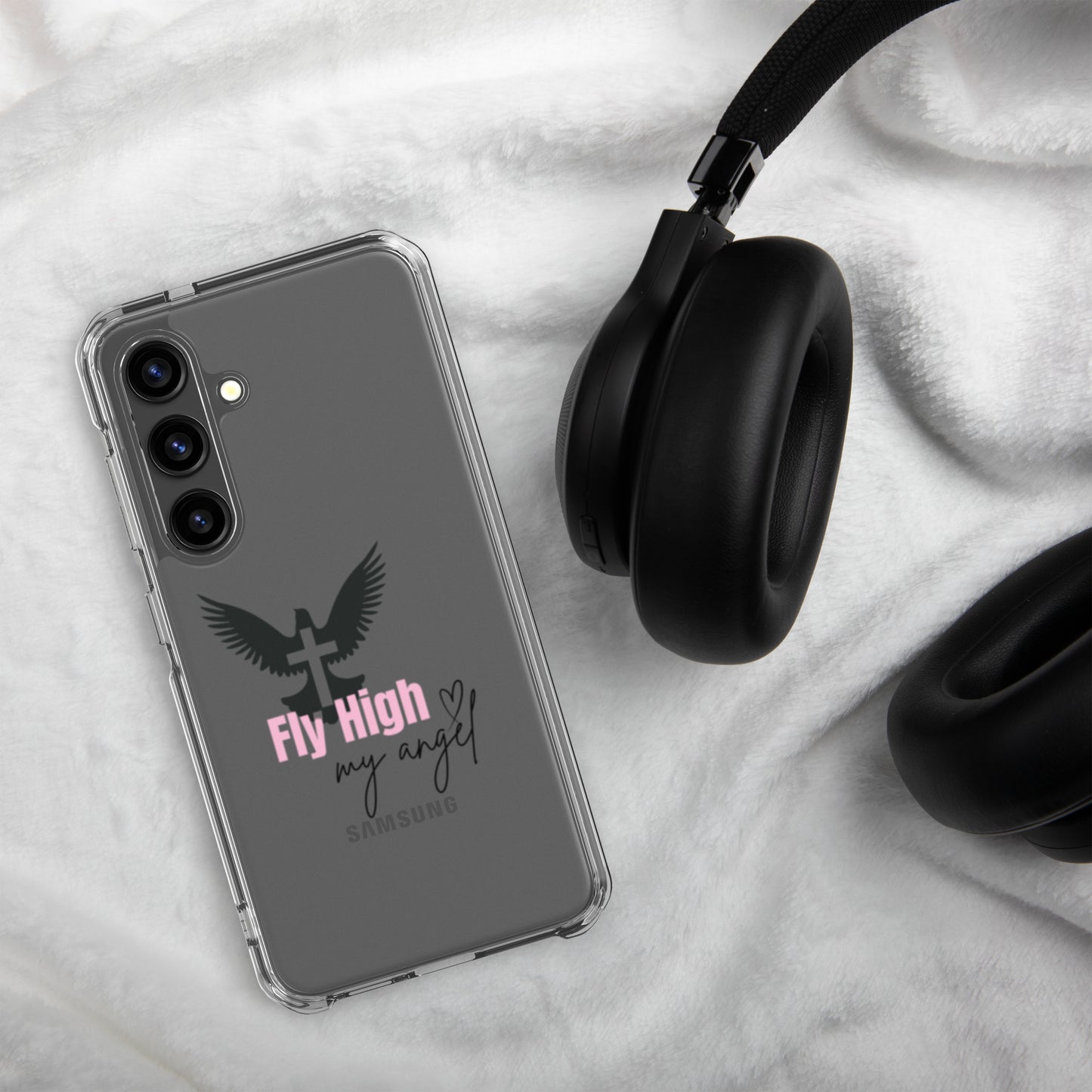 Fly High My Angel Clear Case for Samsung® - Pink